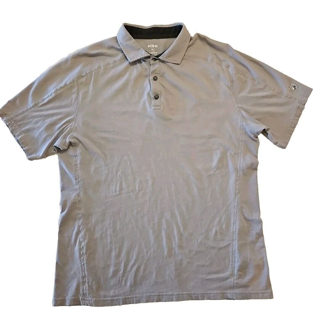Kuhl Kuhl Wayfarer Polo Shirt Mens XL Gray Organic Cotton Wildfib Size US XL / EU 56 / 4 - 5 Thumbnail