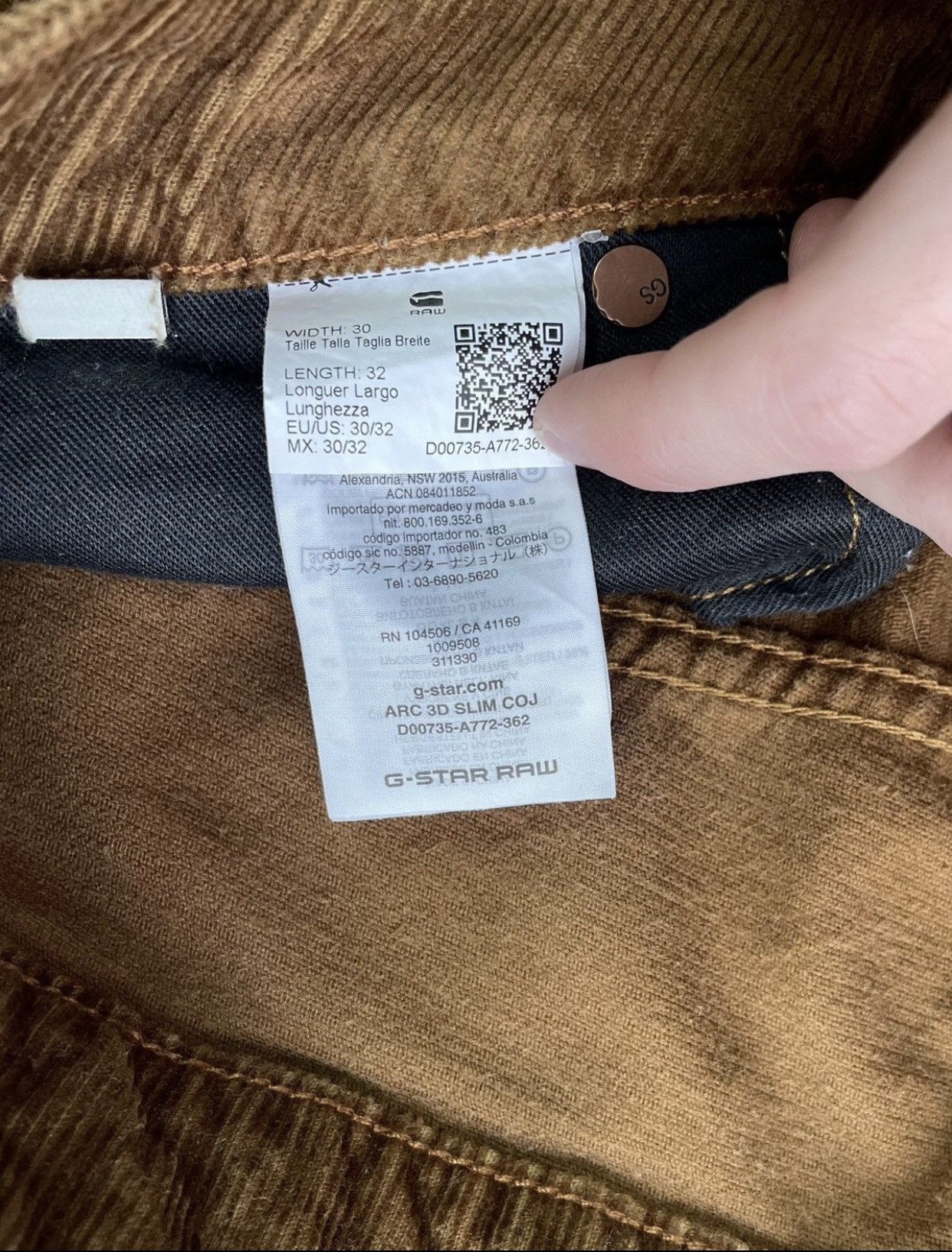 G-Star Corduroy Rare G Star Raw Biker pants velvet Size US 32 / EU 48 - 11 Thumbnail