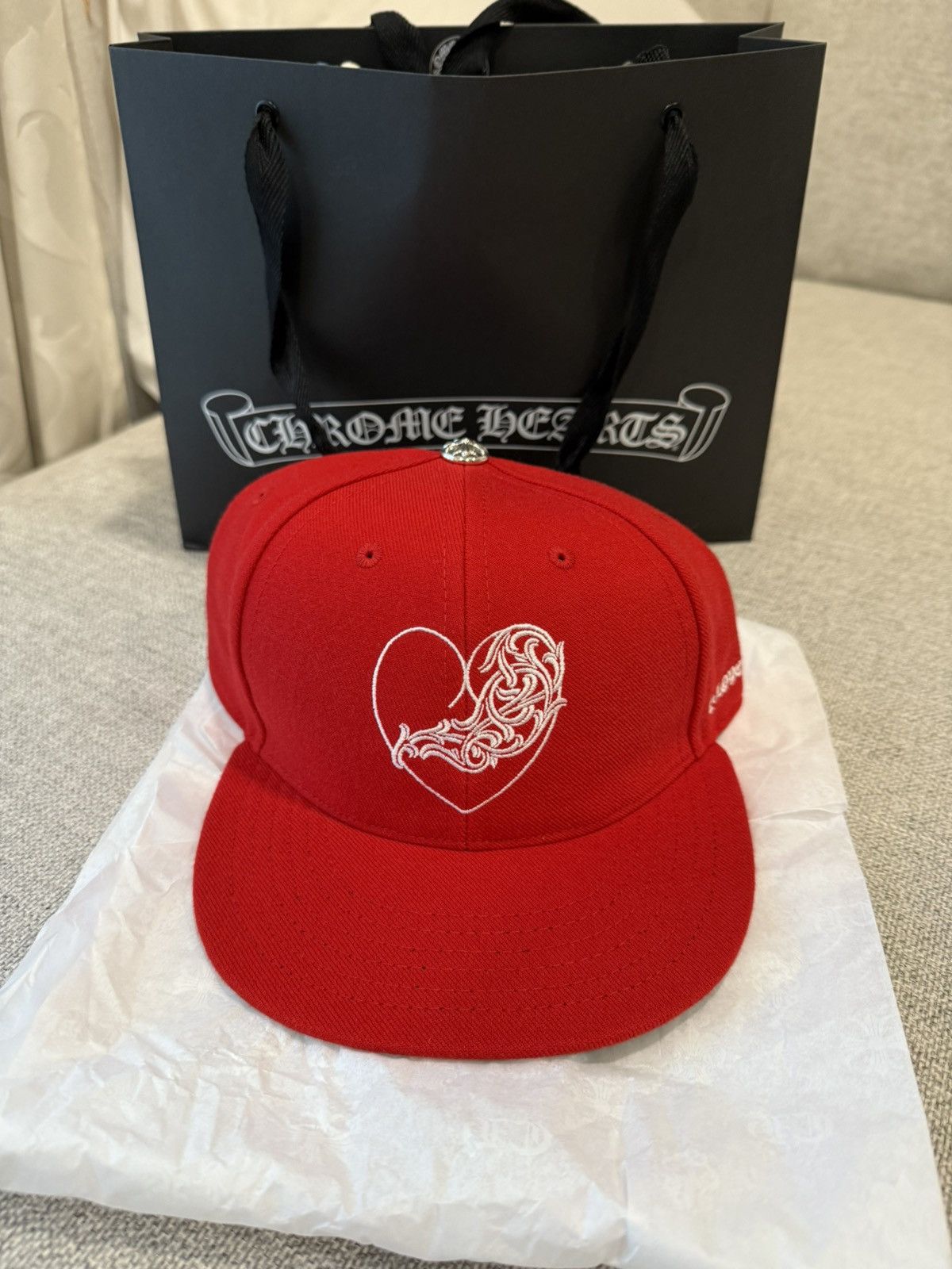Chrome Hearts Chrome Hearts Heart Fitted Hat size 7 1/2