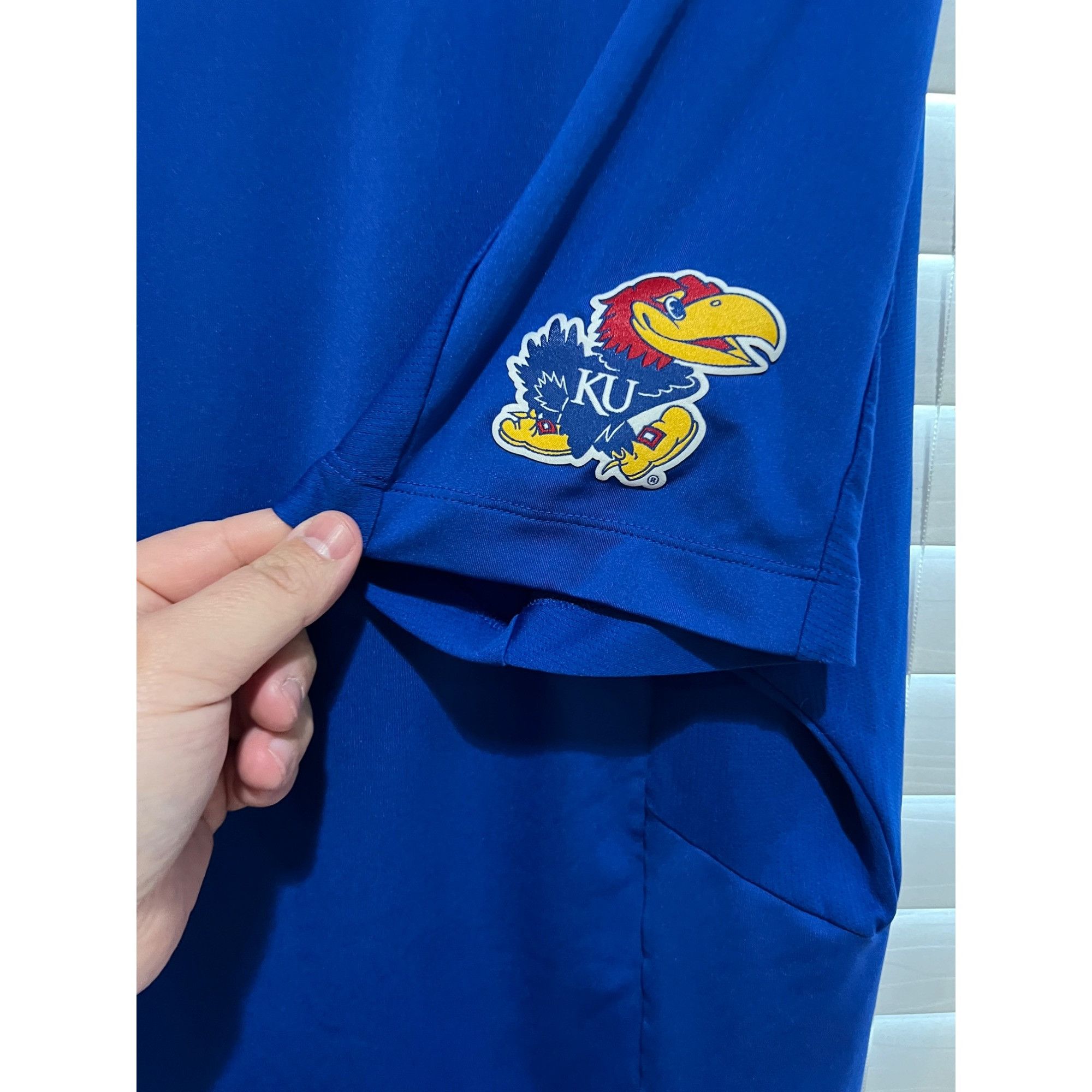 Adidas Adidas University of Kansas Jayhawks Polo Shirt - Size L Size US L / EU 52-54 / 3 - 4 Thumbnail