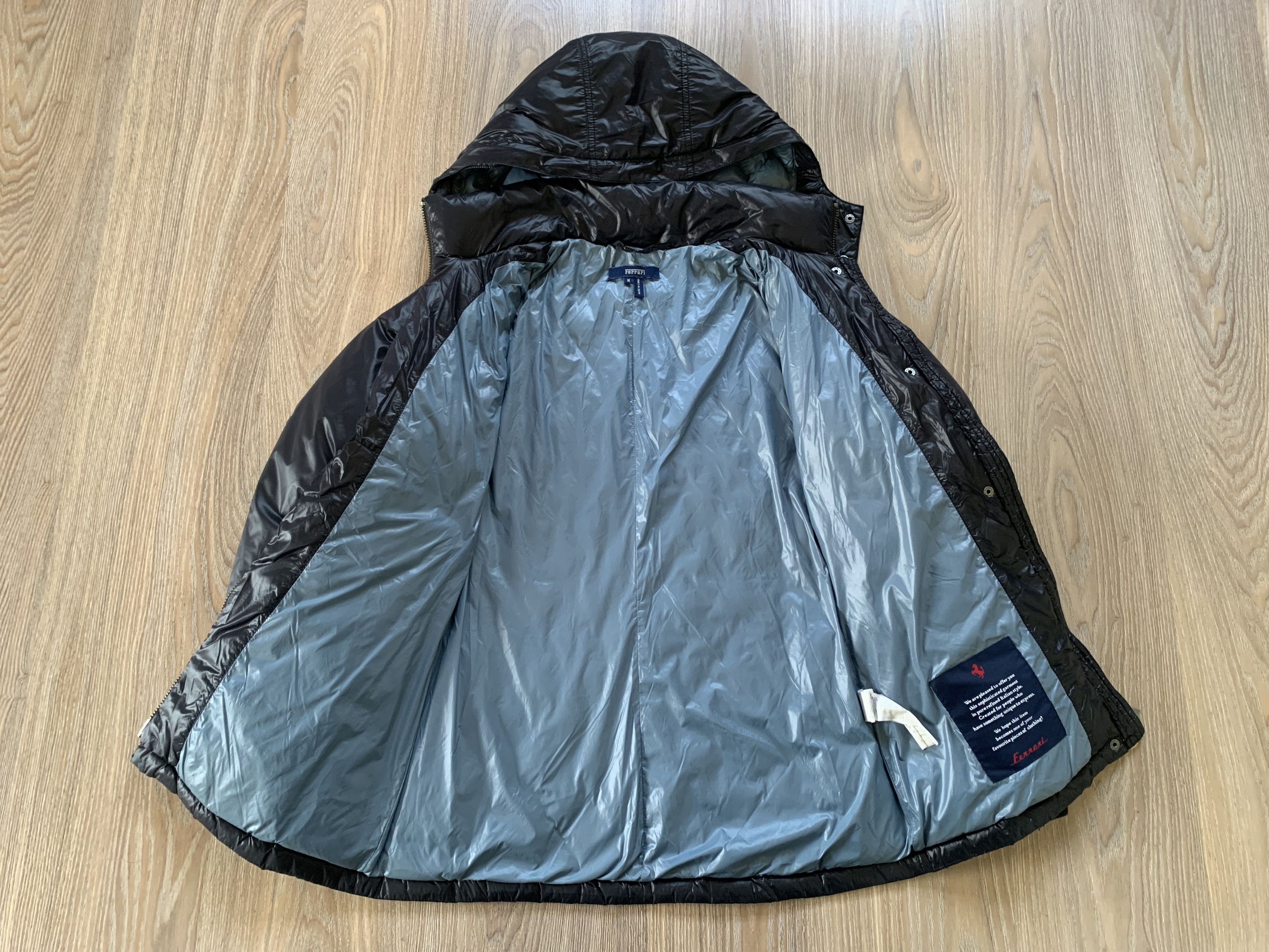 Ferrari Womens Ferrari Black Quilted Down Hooded Jacket Size M / US 6-8 / IT 42-44 - 6 Thumbnail