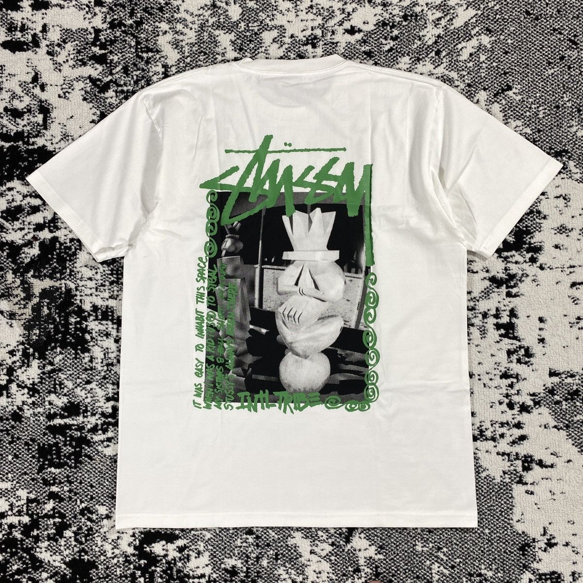 image of Stussy Tiki Tee In White - Xl, Men's