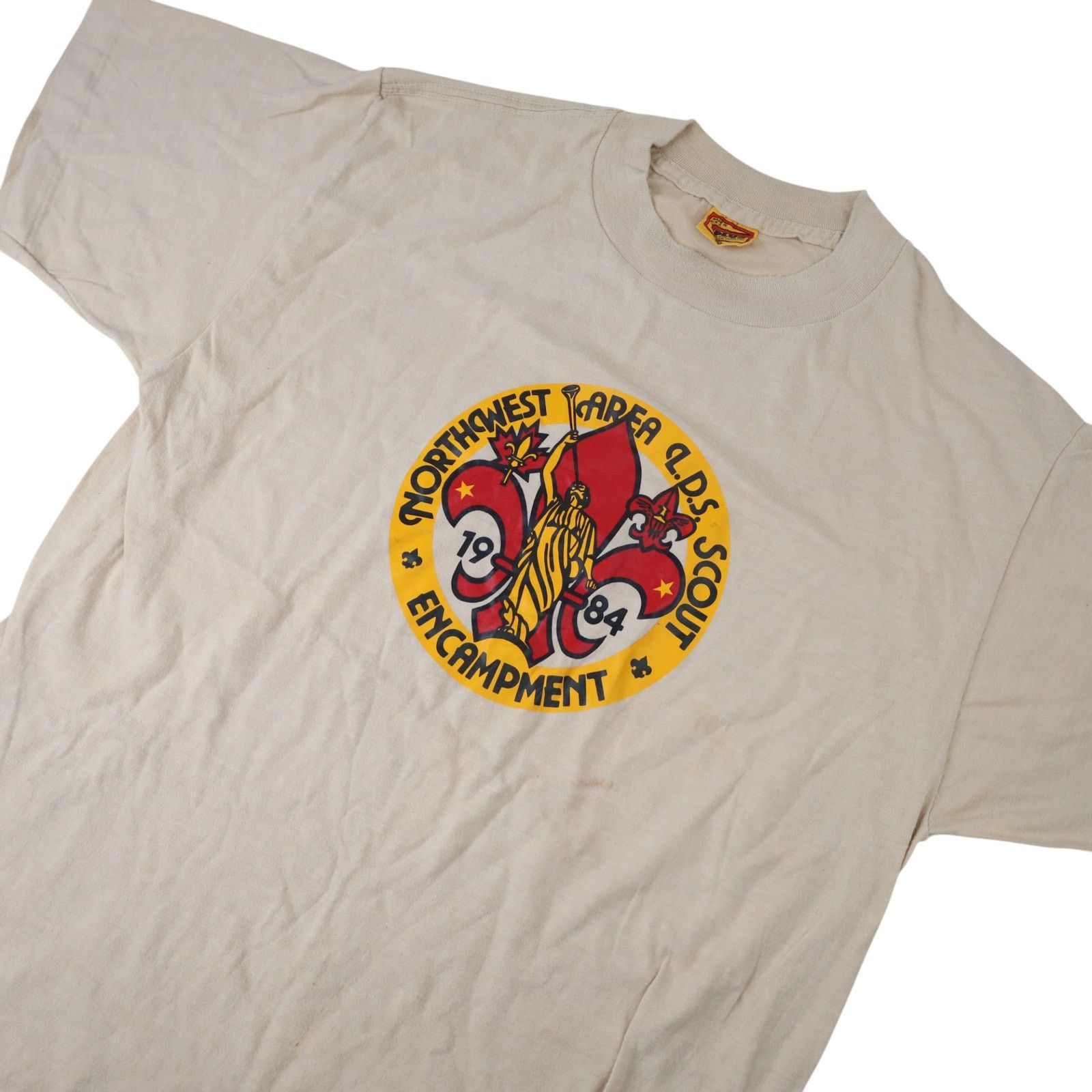 Vintage Vintage 1984 Northwest LDS Scouts Encampment Graphic T Shirt Size US XL / EU 56 / 4 - 2 Thumbnail