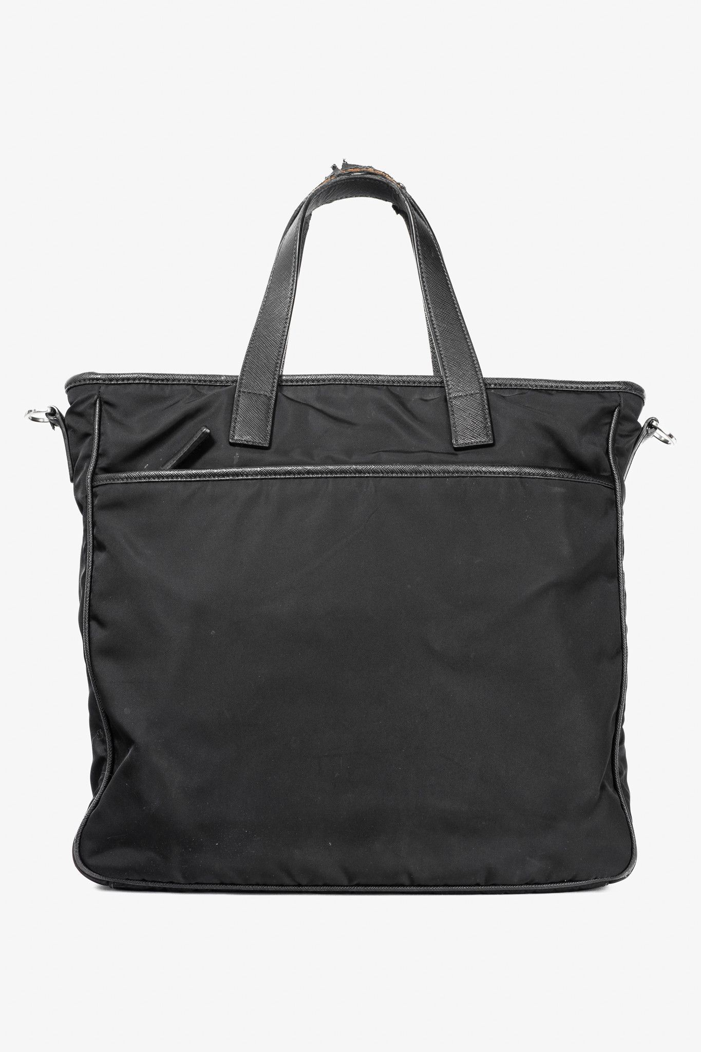 Prada Nero Tessuto & Saffiano-Leather 2-Way Tote