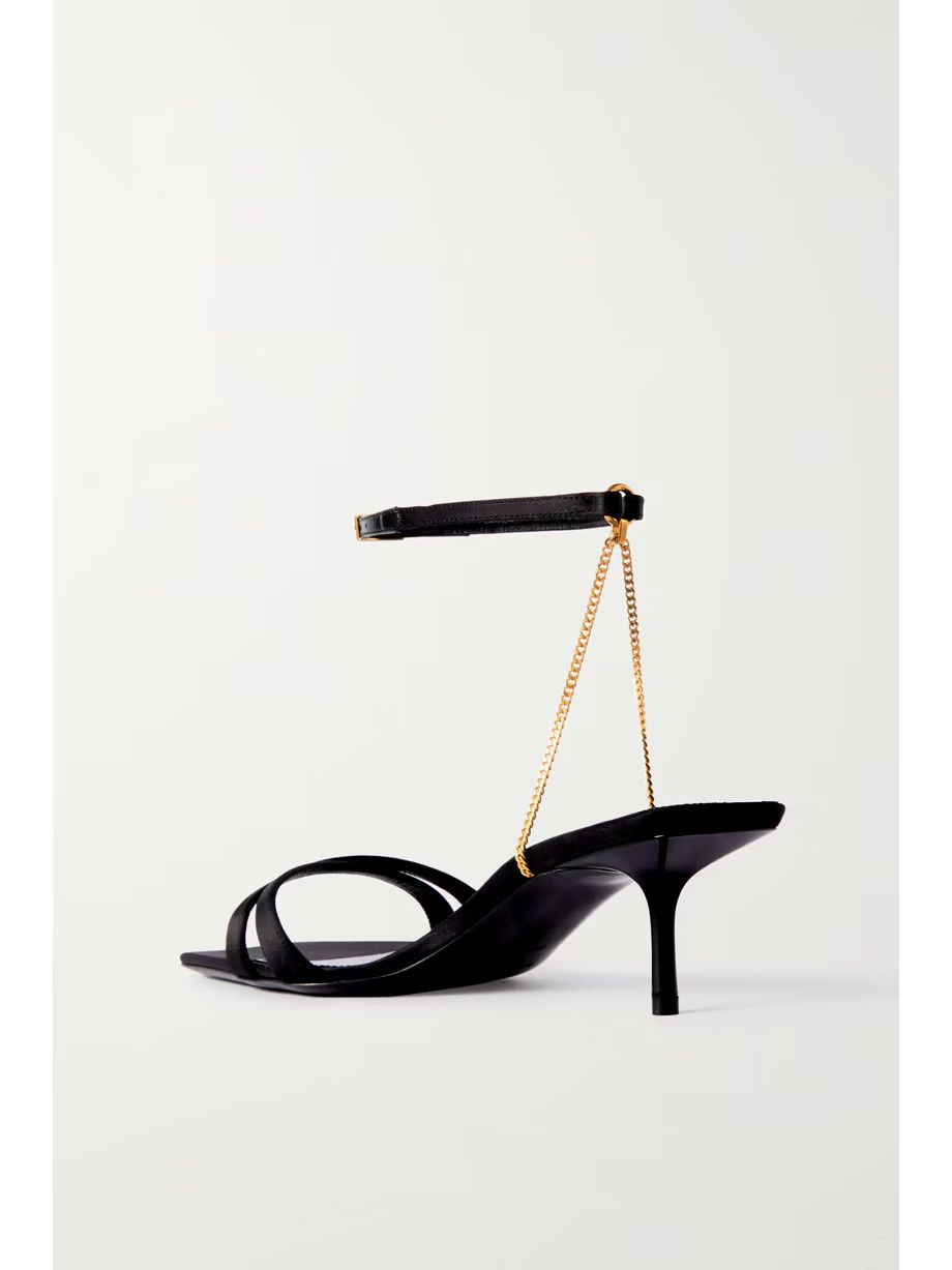 Saint Laurent Paris o1bcso1str1024 Melody Sandals in Black Size US 8 / IT 38 - 3 Thumbnail