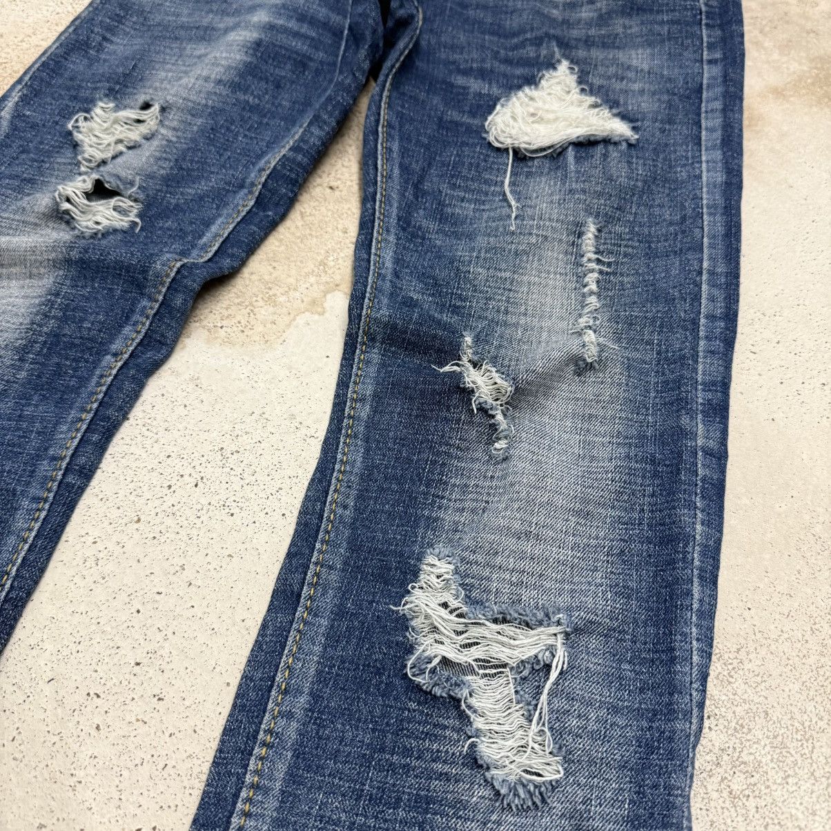 Japanese Brand I6w9 Style Distressed Skinny Denim Pants Size US 29 - 7 Thumbnail