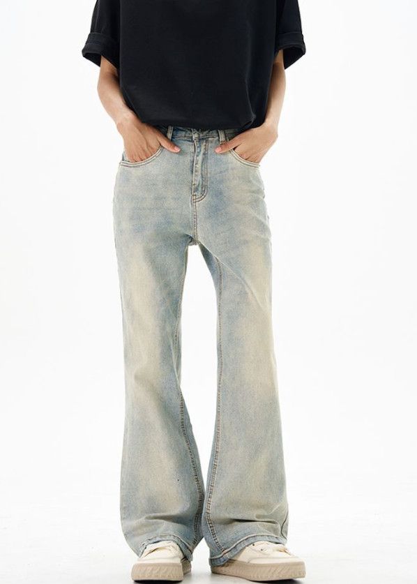 Japanese Brand American street whiskered baggy wide-leg jeans for men Size US 32 / EU 48 - 3 Thumbnail