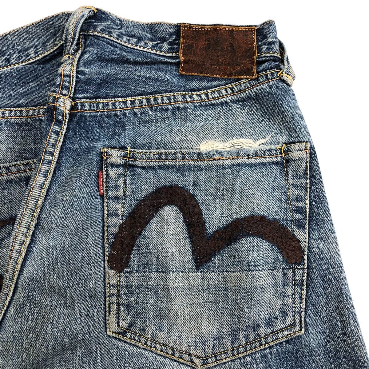Evisu Vintage Evisu Japan Selvedge Distressed Faded Denim Pants Size US 28 / EU 44 - 5 Thumbnail