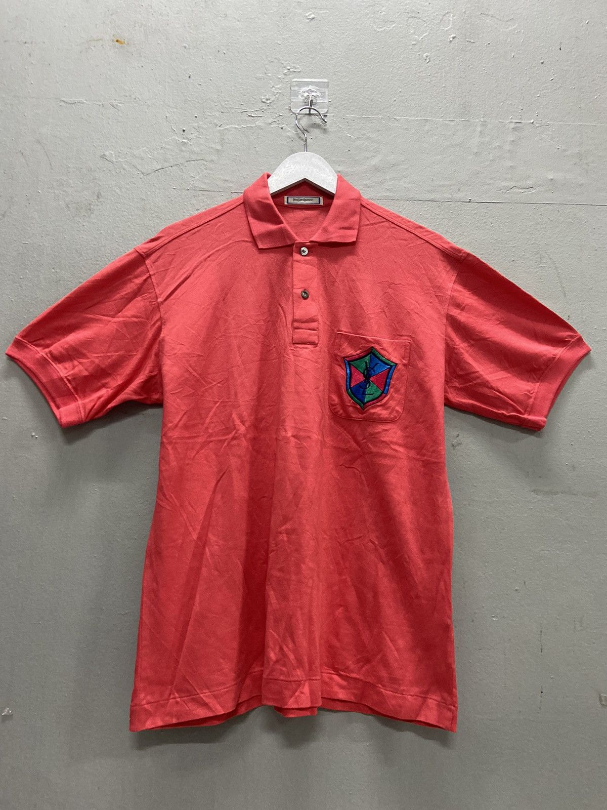 Yves Saint Laurent VINTAGE YVES SAINT LAURENT BIG LOGO POCKET TEE Size US L / EU 52-54 / 3 - 1 Thumbnail