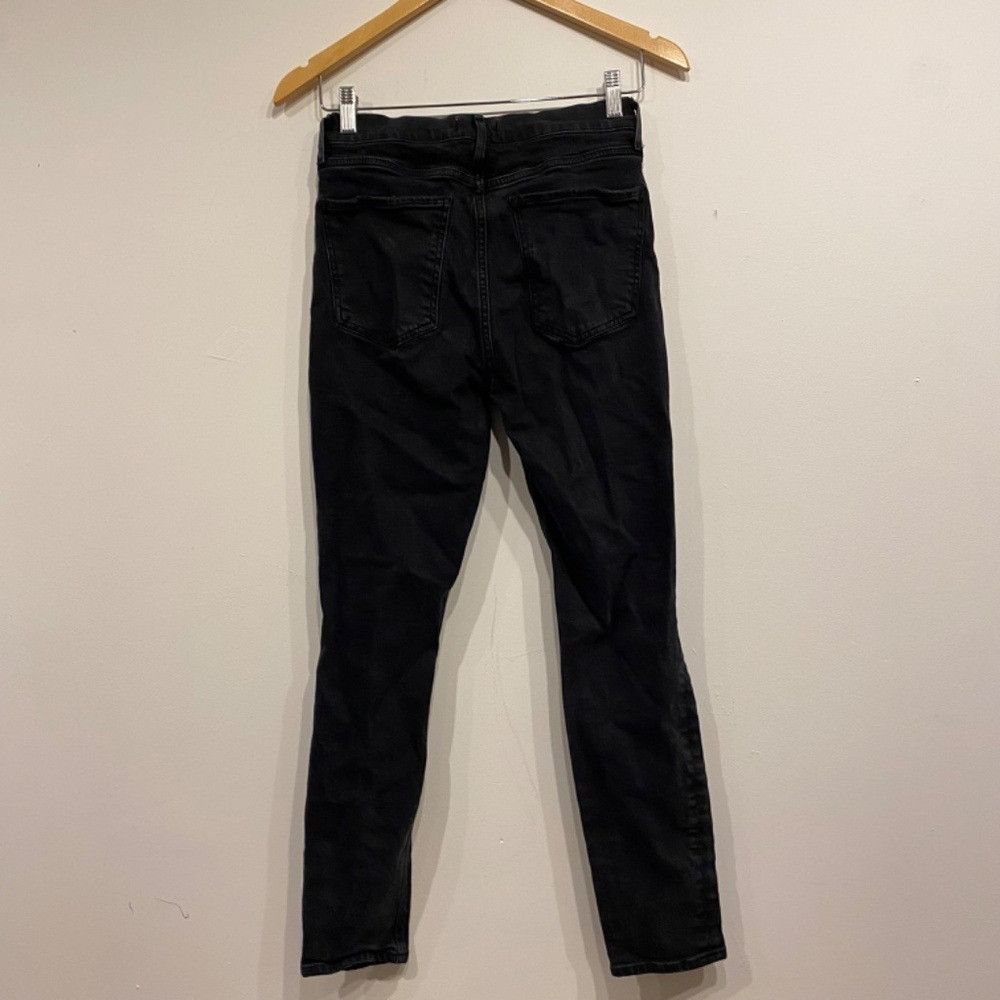 Agolde AGOLDE Nico Slim Leg Distressed Jeans in Black Size 27" / US 4 / IT 40 - 7 Thumbnail