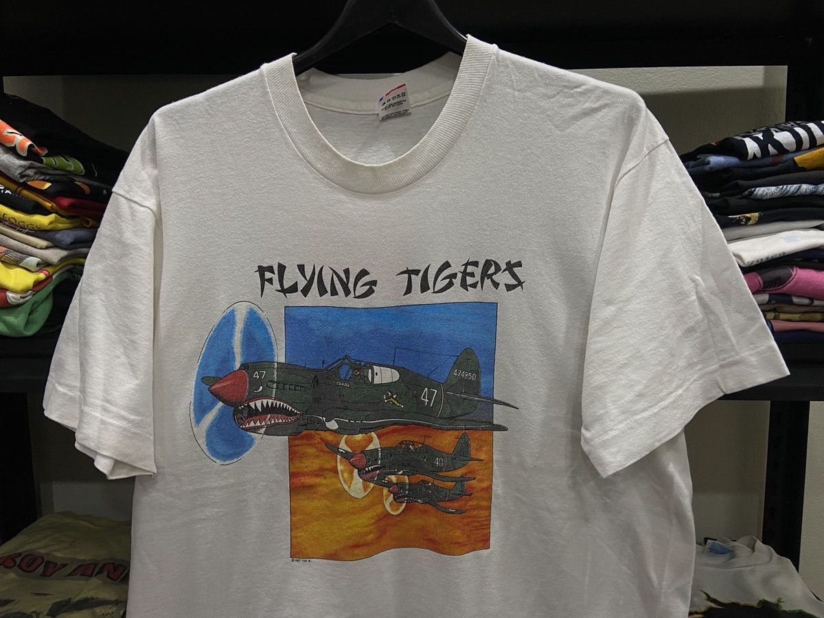Vintage 🌎🔥Vintage 1987s Flying Tigers Taiwan Souvenir War T-Shirt Size US XL / EU 56 / 4 - 2 Thumbnail