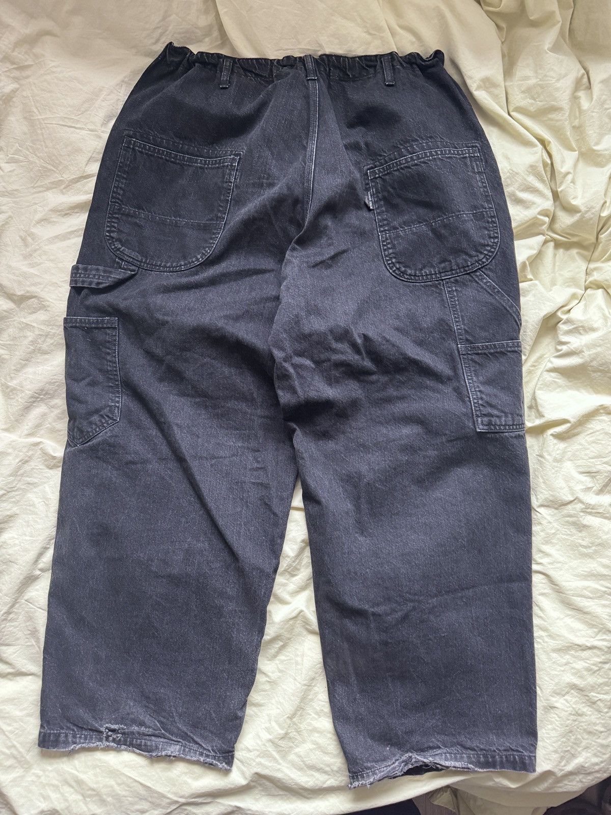 Yohji Yamamoto 22aw Black scandal denim painter pants Size US 34 / EU 50 - 2 Thumbnail