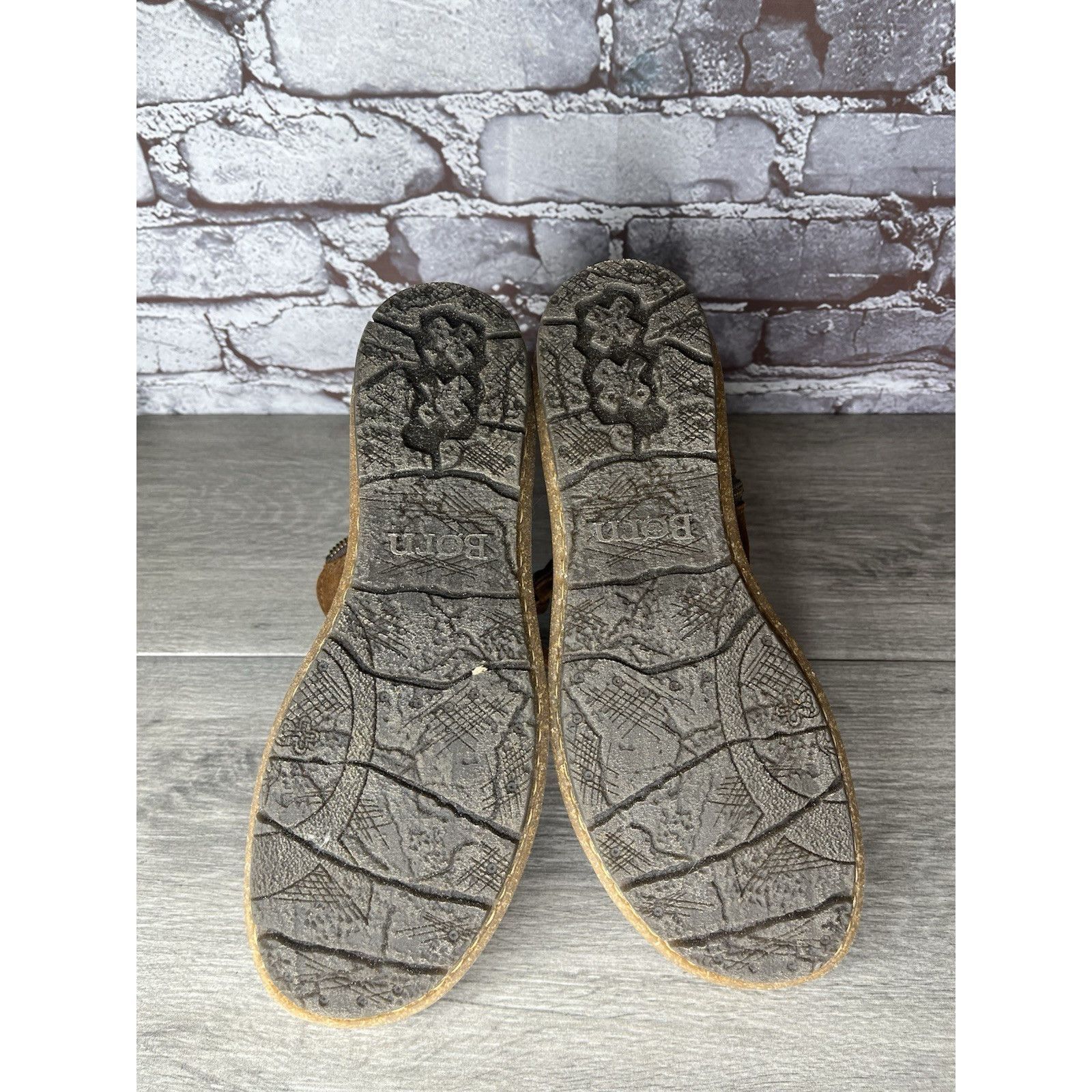 Born Born Ankle Boots Brown Suede Leather Lace Up Zip Booties Wom Size US 9 / IT 39 - 20 Thumbnail