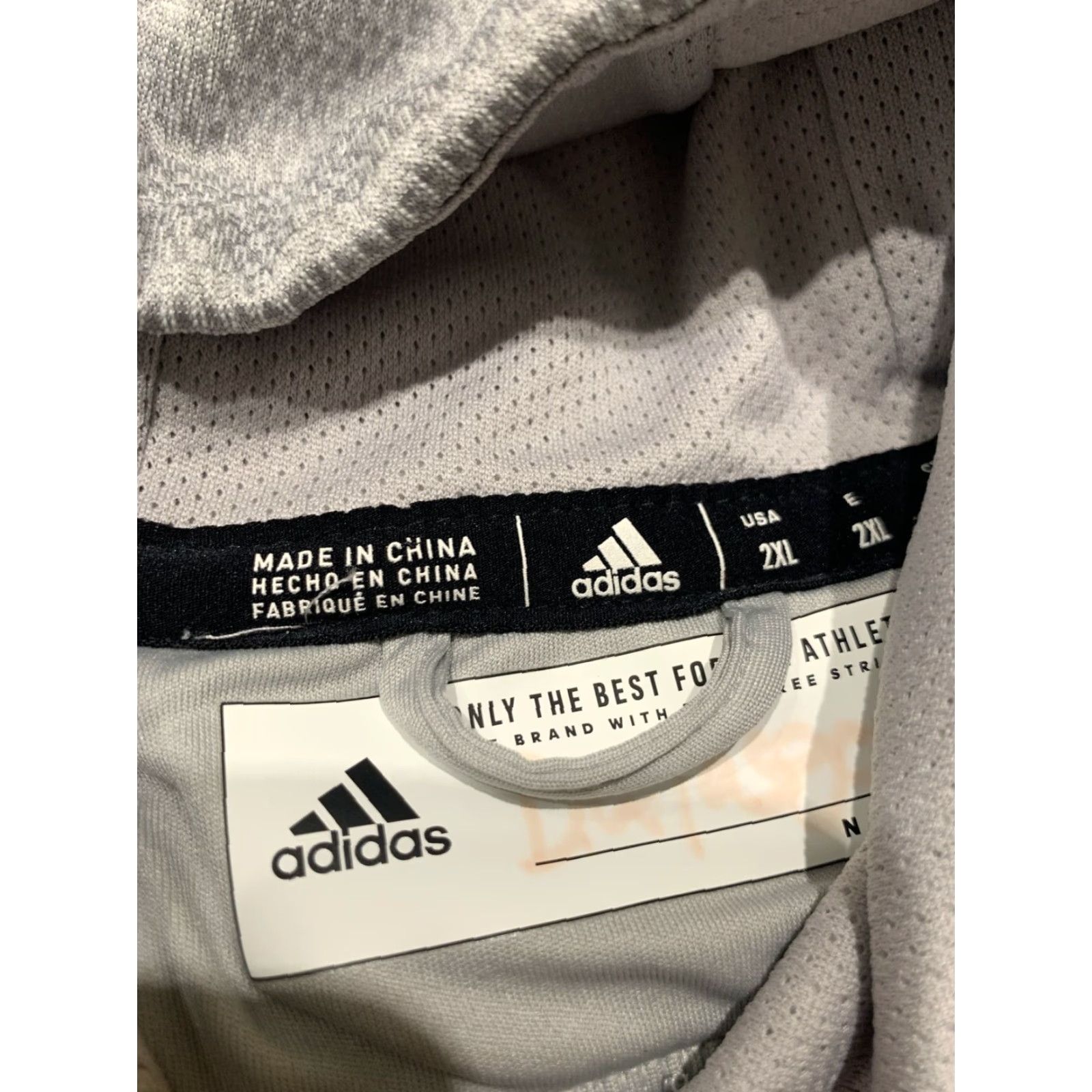 Adidas Adidas Hoodie Mens 2XL Sweatshirt Gray Pullover Fleece Logo Athletic Sports Activewear Size US XXL / EU 58 / 5 - 3 Thumbnail