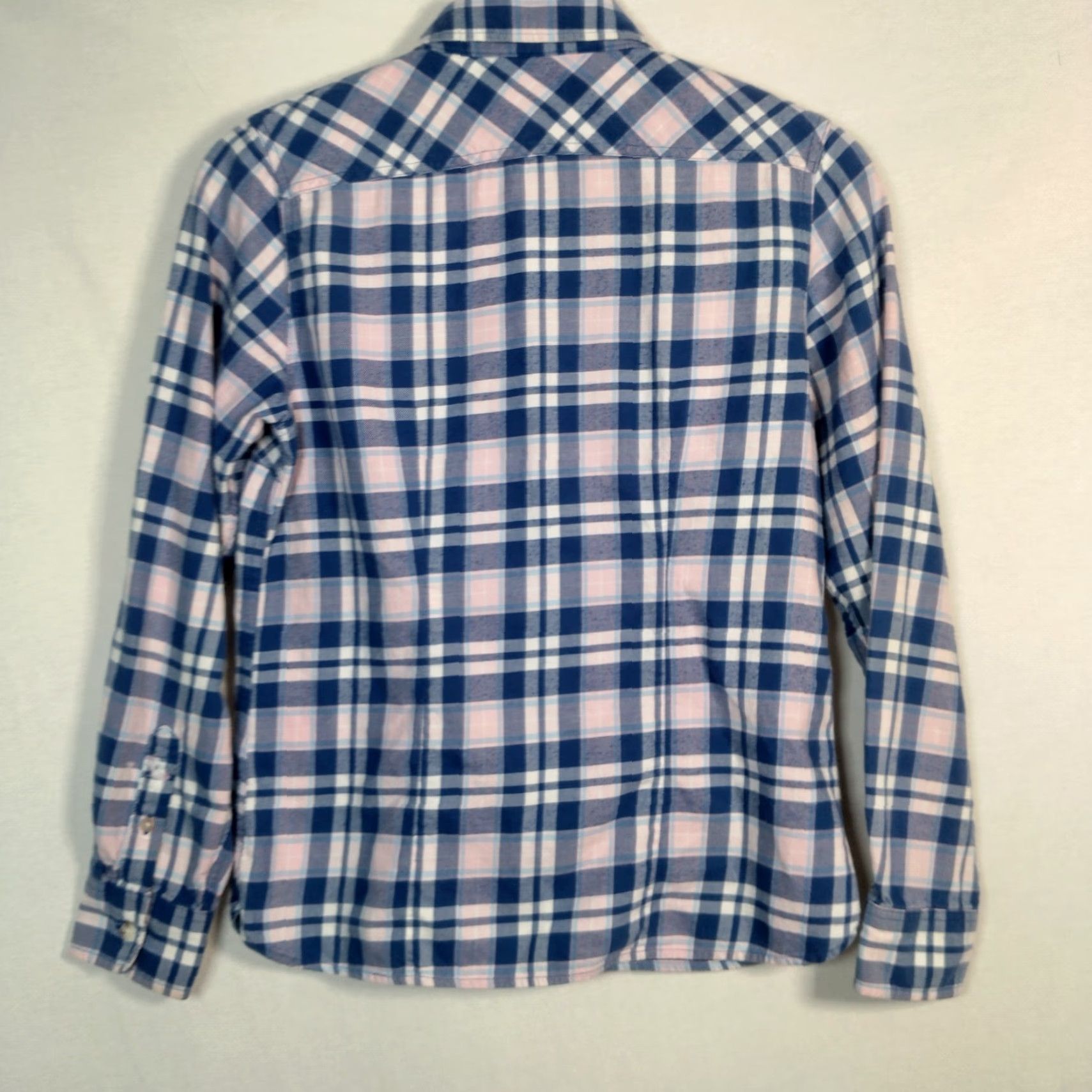 Vintage VINTAGE L.L. Bean Flannel Shirt Women PXXS Petite Pink Blue Plaid Workwear read Size XXS / US 00 / IT 34 - 3 Thumbnail