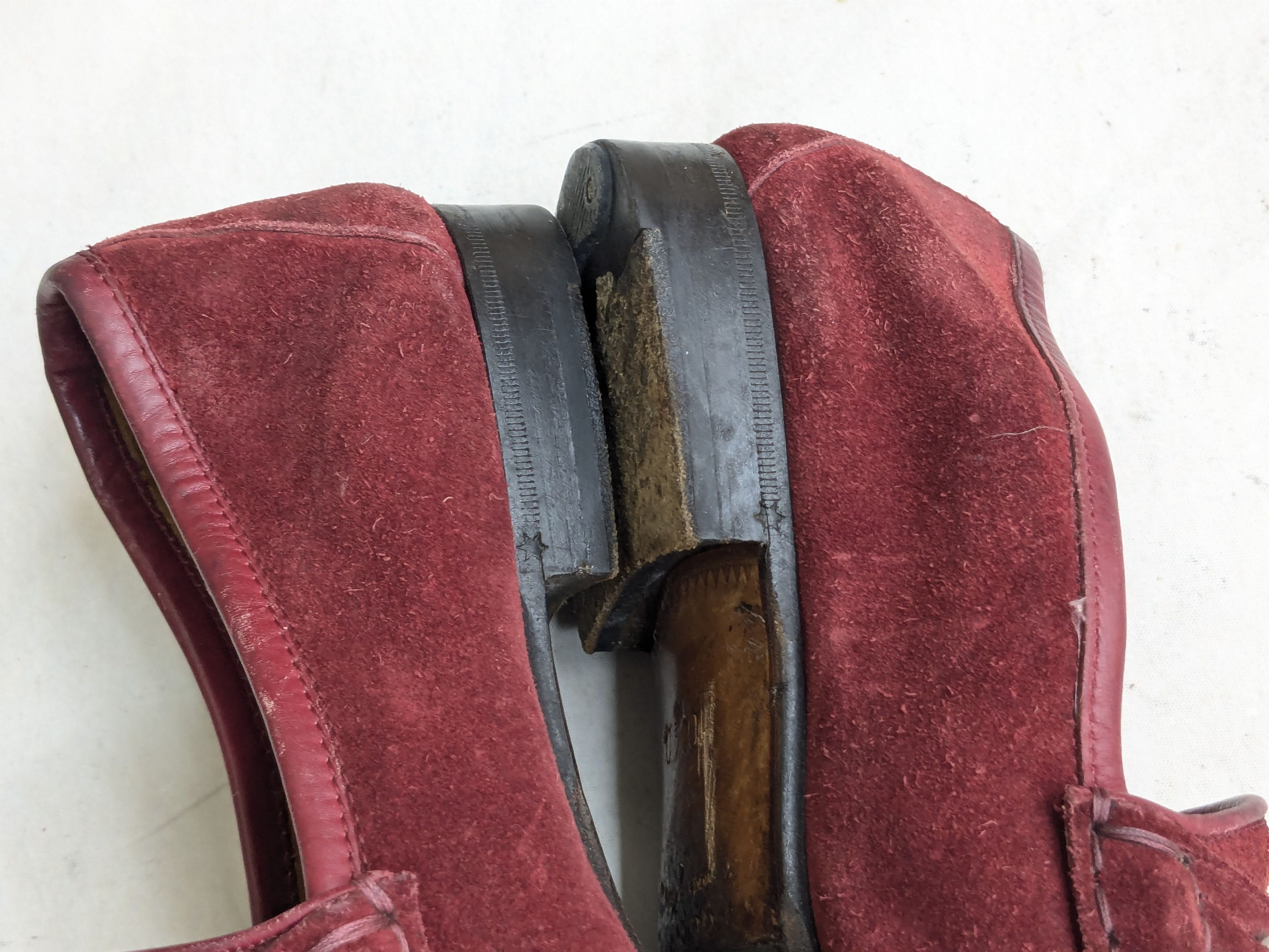 Gucci Gucci Horsebit Loafers Red 10.5 D Suede Leather Italy Slip Size US 10.5 / EU 43-44 - 9 Thumbnail