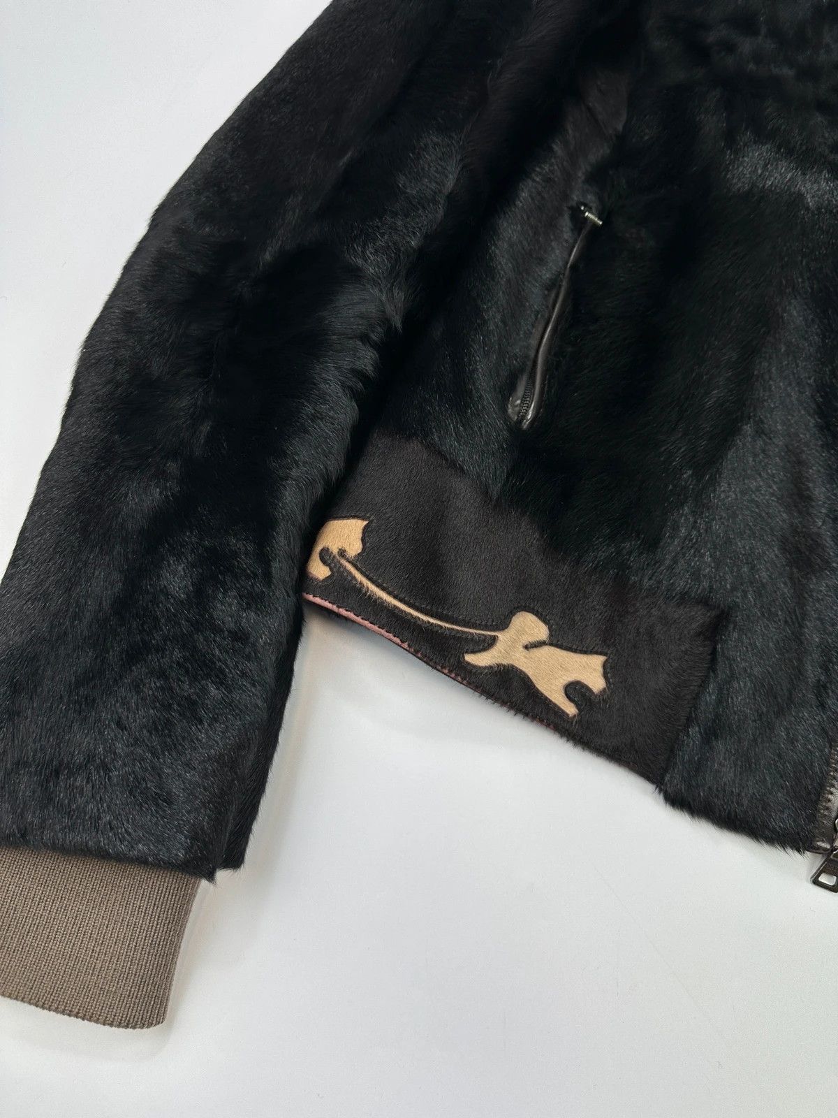 Prada Prada Sport FW01-05 Black Calf & Fox Fur Leather Jacket Size M / US 6-8 / IT 42-44 - 5 Thumbnail