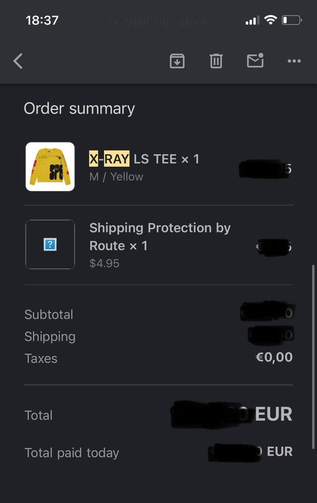 Sp5der yellow/red spider worldwide x ray tee Size US M / EU 48-50 / 2 - 9 Thumbnail