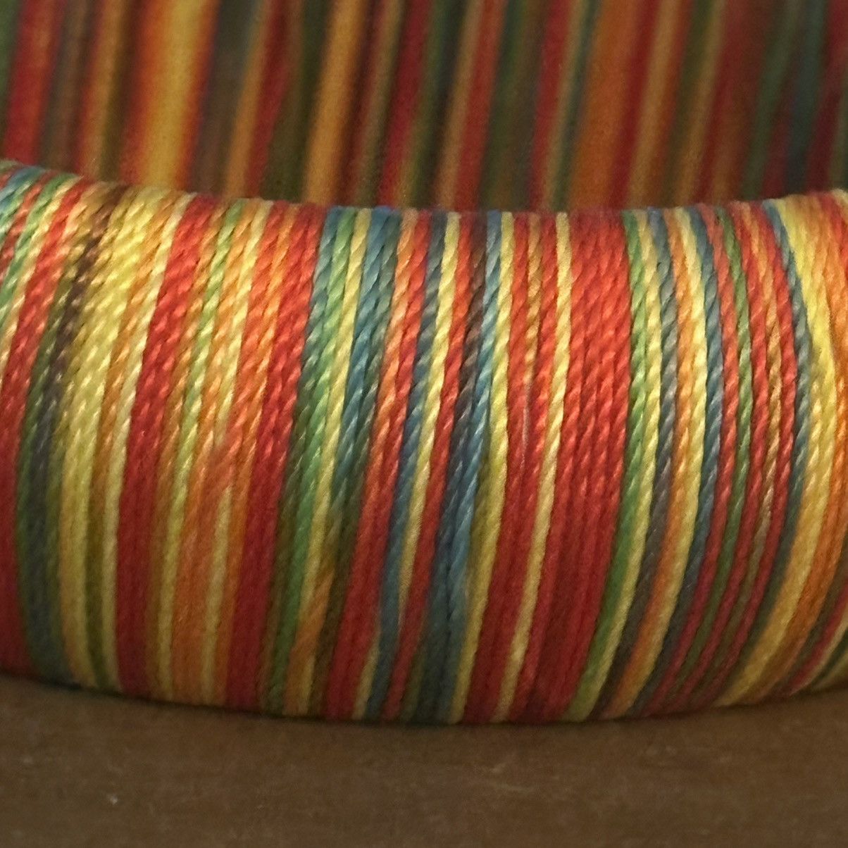 Other Chunky multicolor thread wrapped bangle bracelet Size ONE SIZE - 2 Thumbnail
