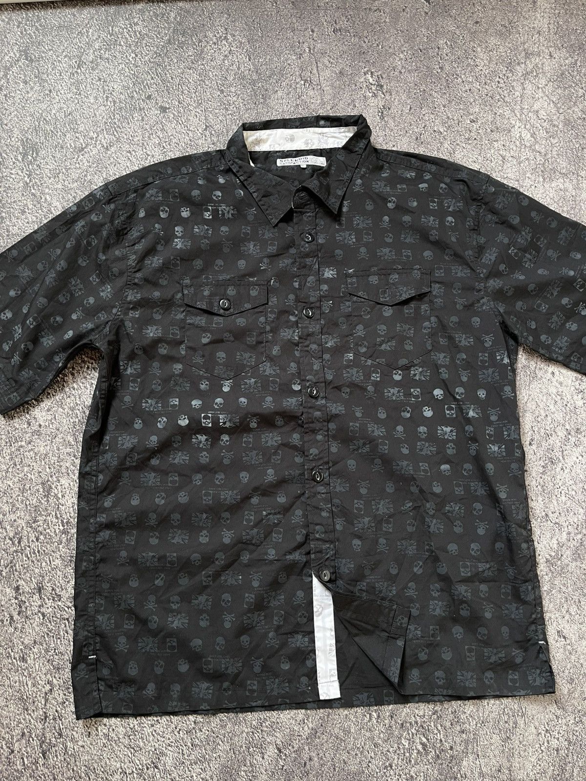 Japanese Brand Y2K SPLENDID SATISFACTION IFSIXWASNINE SKULL SHIRT Size US XL / EU 56 / 4 - 2 Thumbnail