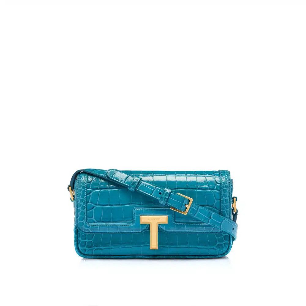 Tom Ford o1loc1c0825 L1832 Size: OS / Leather Mini Bag in Blue Size ONE SIZE - 1 Thumbnail