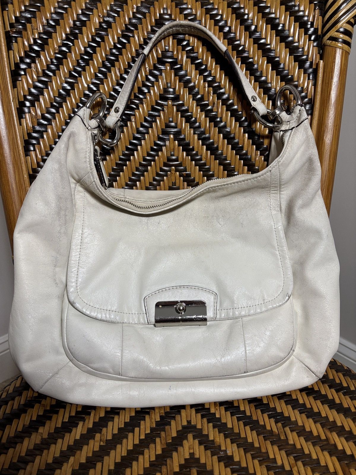Coach COACH Kristin Leather Large Hobo F22309 Shoulder Bag Purse Size ONE SIZE - 1 Thumbnail
