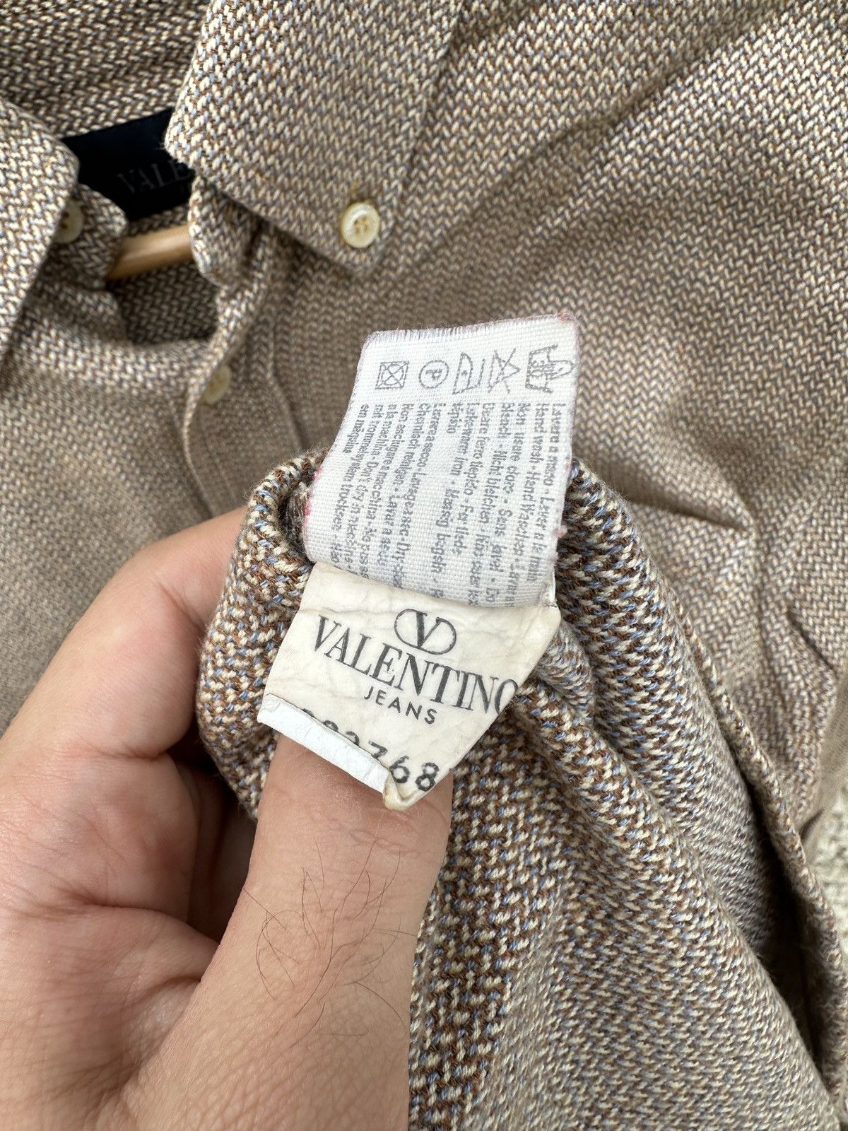 Valentino × Vintage Vintage 90s Valentino jeans shirt Size US M / EU 48-50 / 2 - 6 Thumbnail