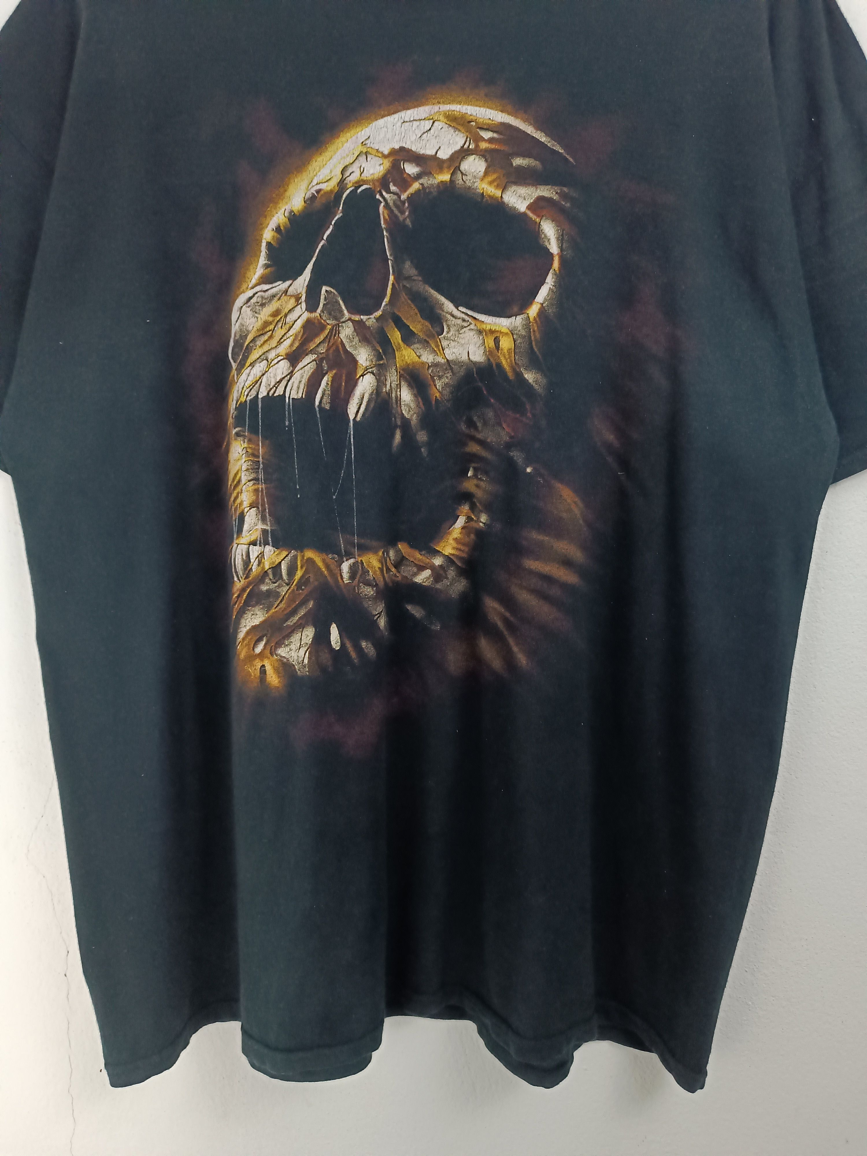 Vintage VINTAGE Y2K SCREAMING SKULL AFFLICTION METAL PUNK ROCK TEE Size US XL / EU 56 / 4 - 7 Thumbnail