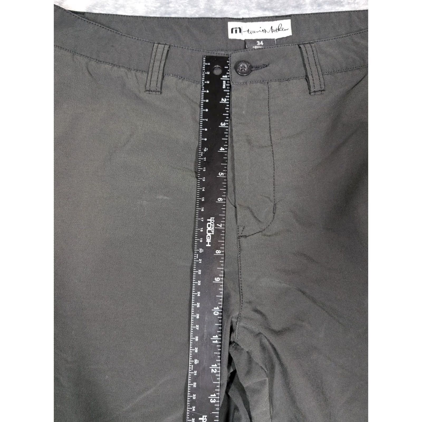 TravisMathew TravisMathew Pants Mens 34 Gray Straight Fit Performance Nylon Blend Golf Casual Size US 34 / EU 50 - 3 Thumbnail