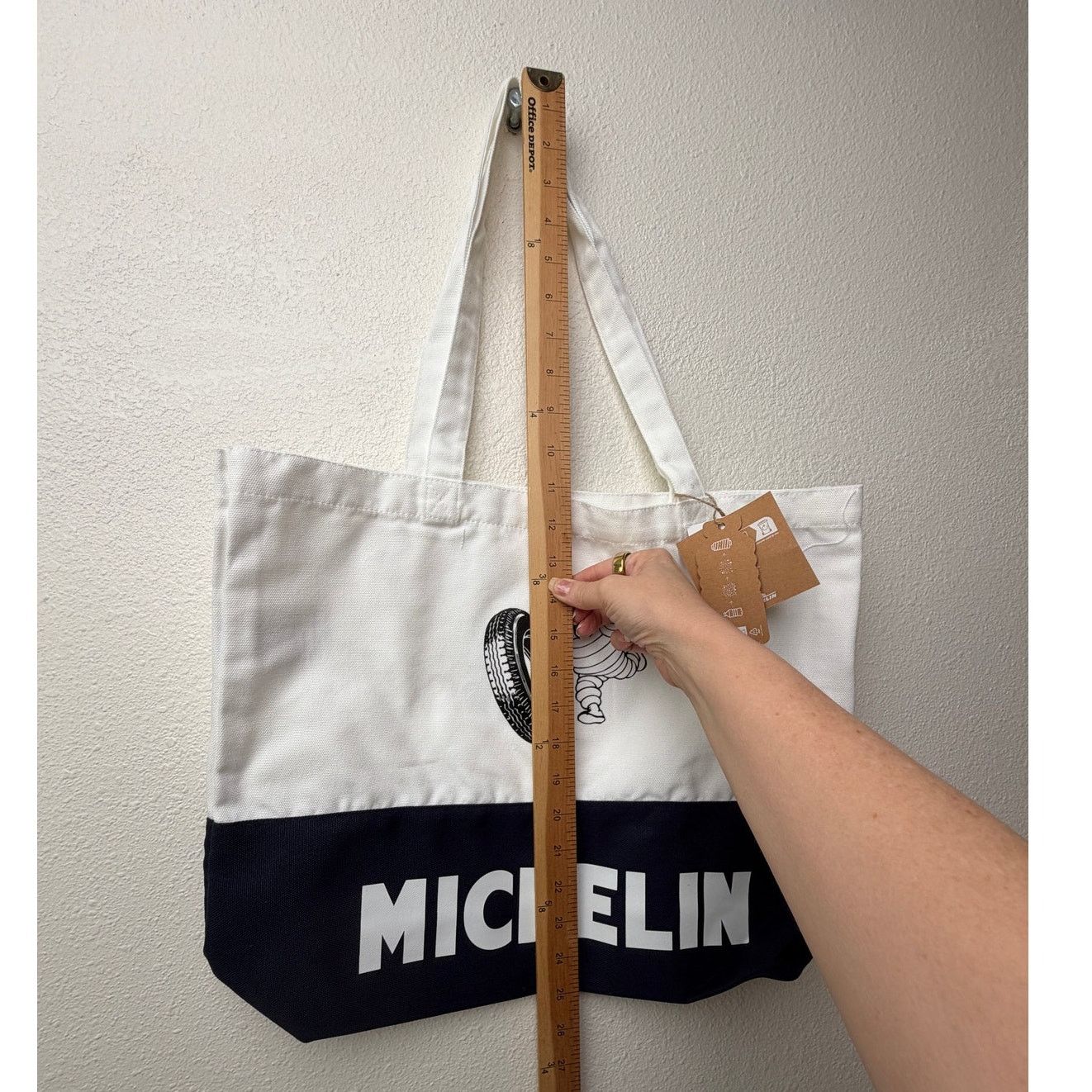 Other NWT Michelin Logo Tote Bag White Navy Black Unisex Size ONE SIZE - 8 Thumbnail