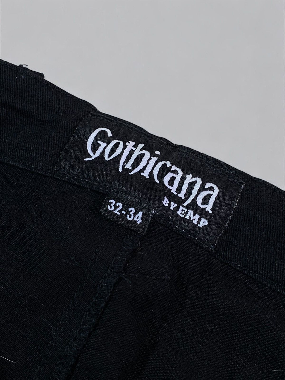 Other 🔥 Y2k GOTHICANA BLACK STRAP PANTS CHAINS CYBER RAVE VIBES Size US 32 / EU 48 - 14 Thumbnail