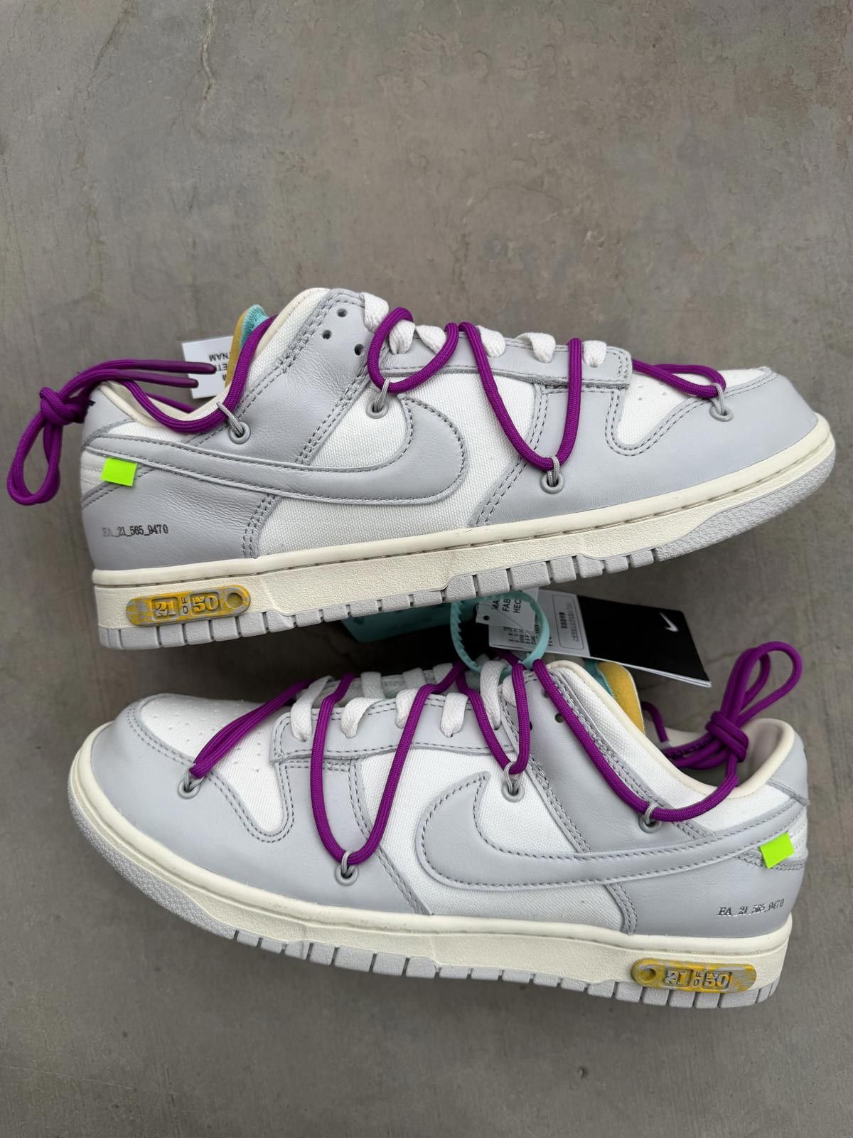 Nike Nike Dunk Low Off-White Lot 21 Size 10 DS OG All Size US 10 / EU 43 - 2 Thumbnail