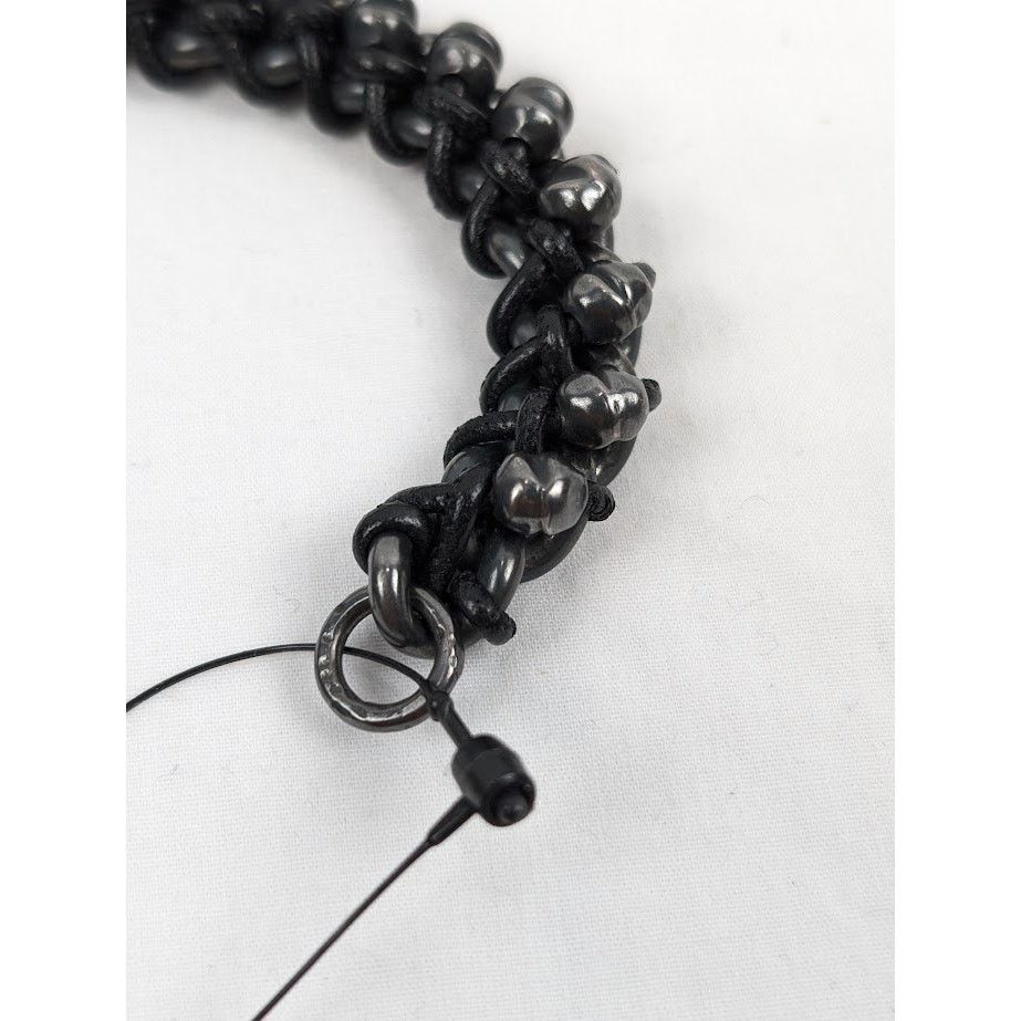 Bottega Veneta o1rshd1 Q:4 /Size:M Ossidato/Nappa Bracelet in Naturale/Nero Size ONE SIZE - 3 Thumbnail