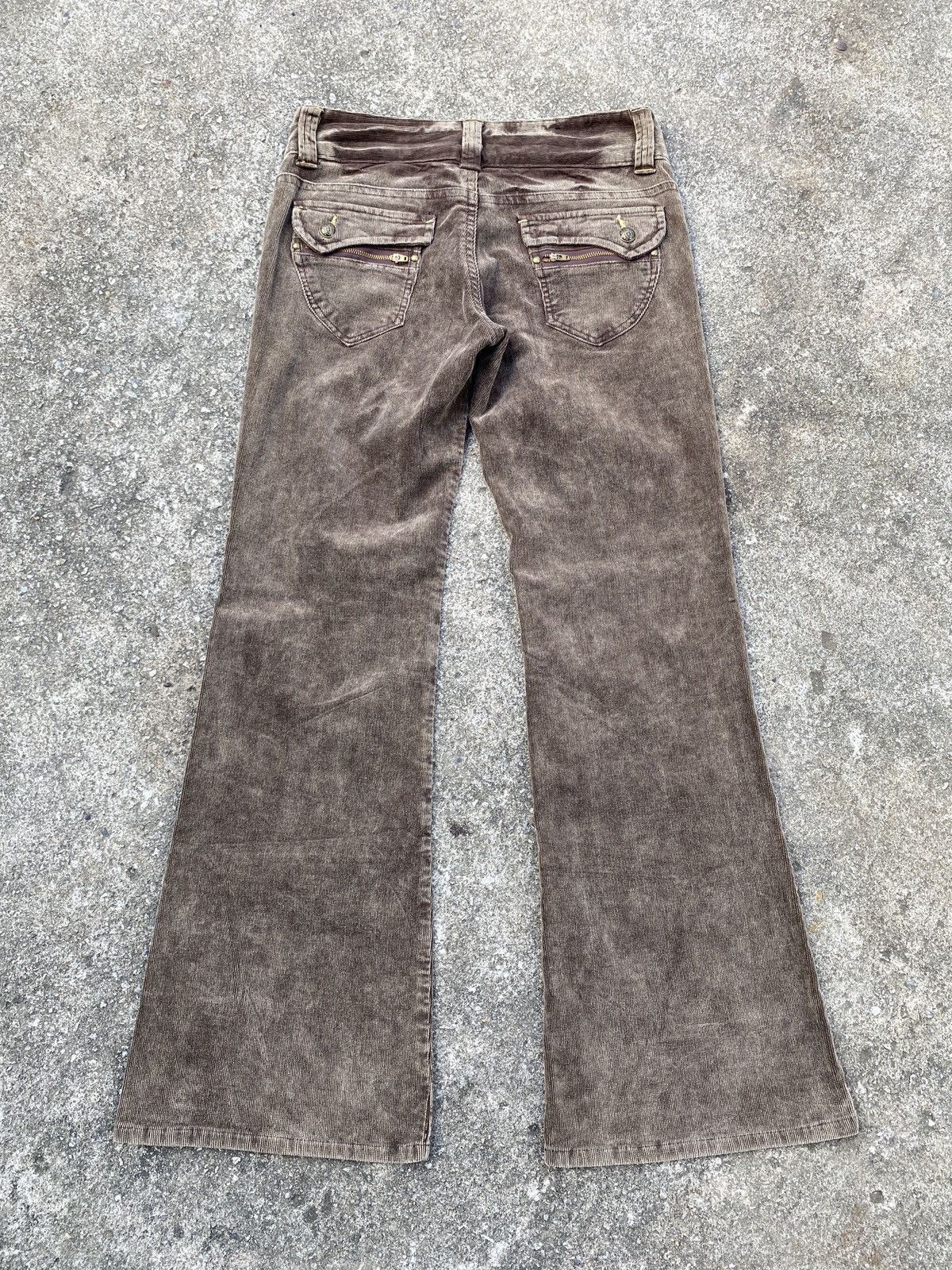 If Six Was Nine × Japanese Brand × Tornado Mart Luocury Japan Corduroy Low Rise Flare Pant Size US 30 / EU 46 - 5 Thumbnail