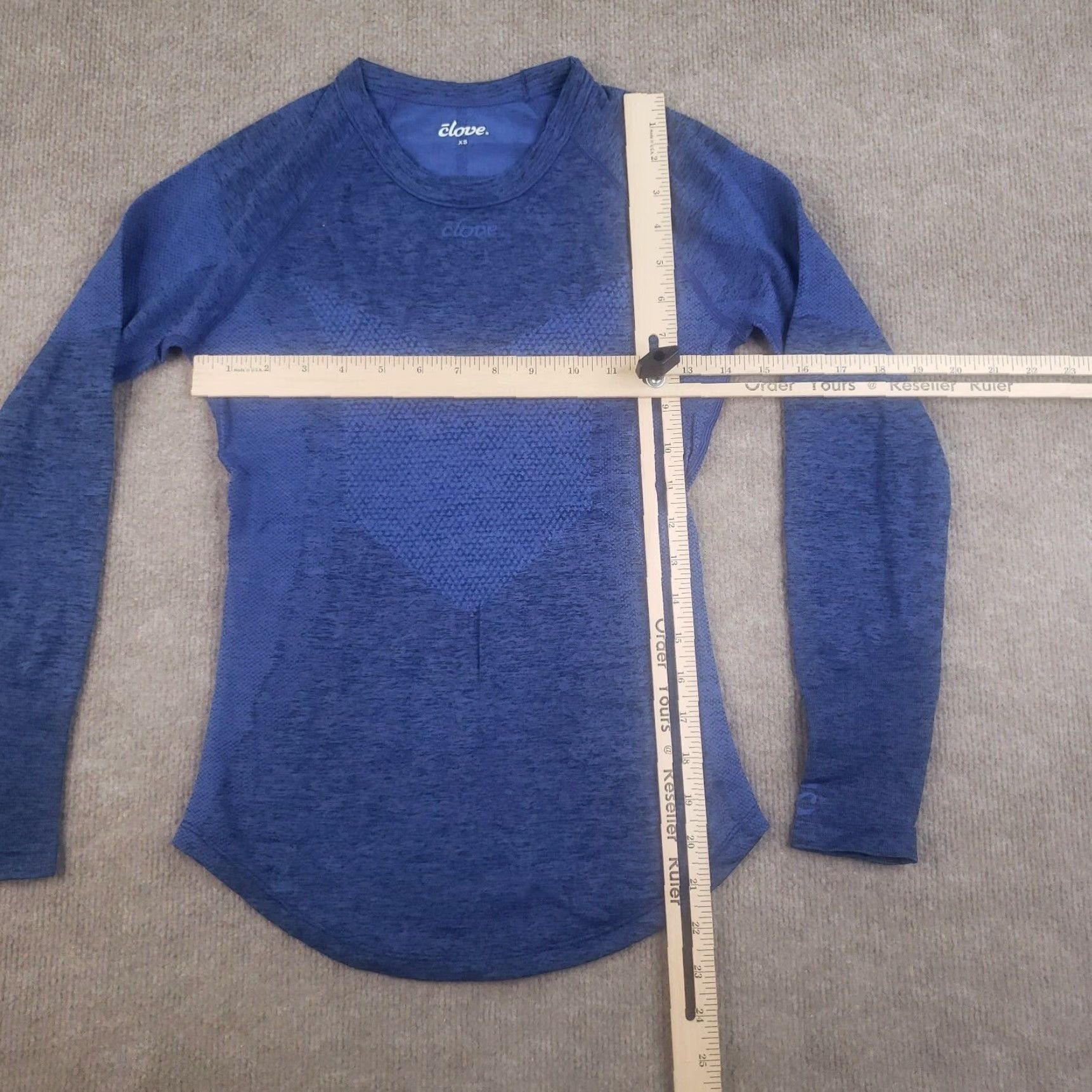 Vintage VINTAGE Clove Shirt Womens XS Blue Crewneck Long Sleeve Stretch Fitted Size XS / US 0-2 / IT 36-38 - 2 Thumbnail