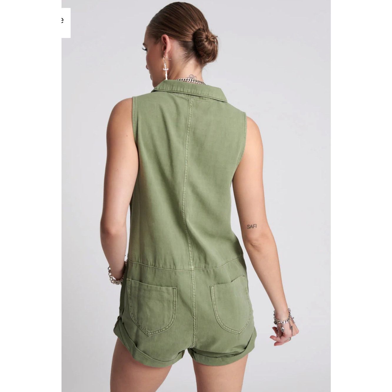 One Teaspoon One Teaspoon, Braxton Mini Utility Jumpsuit, NWT, Large Size 31" - 4 Thumbnail