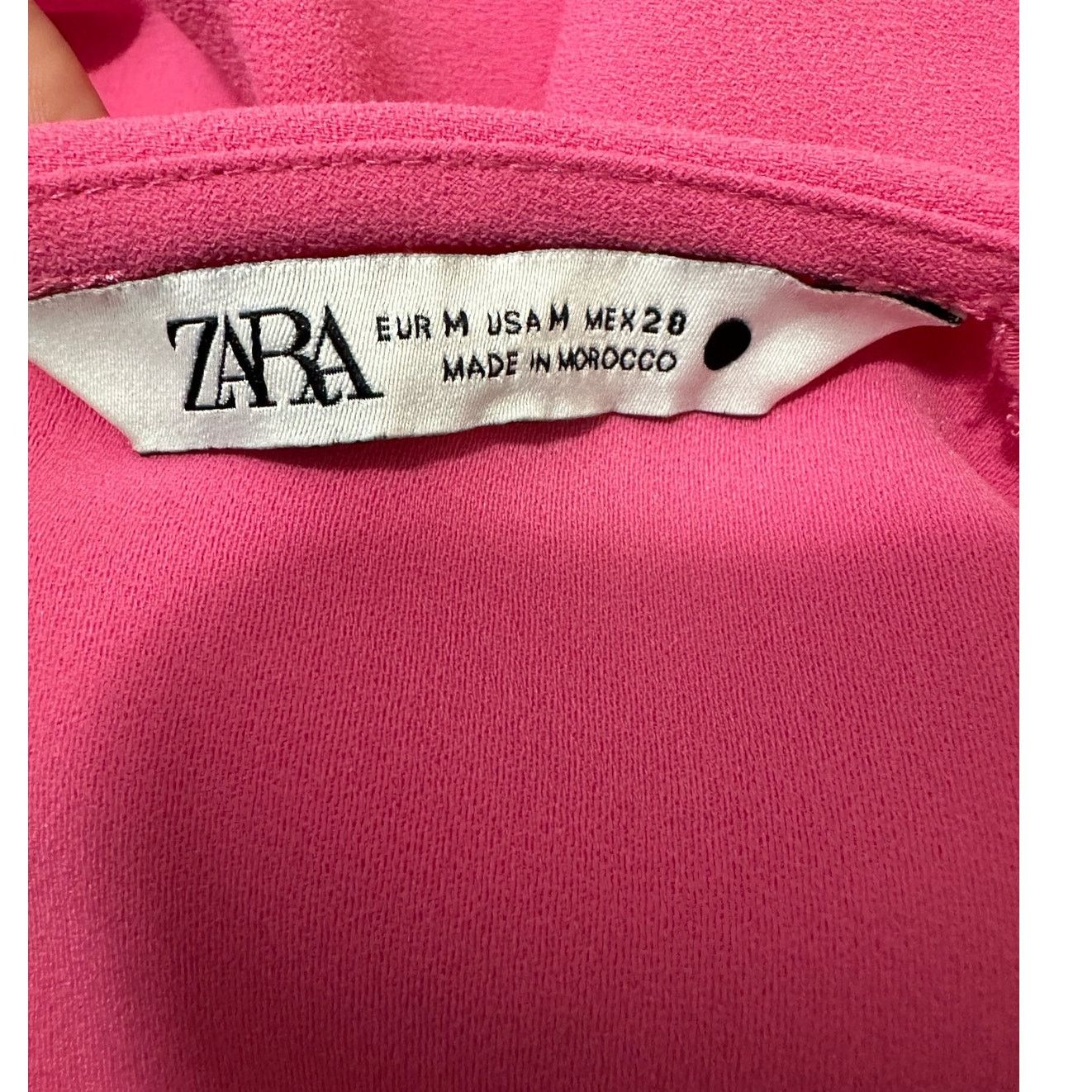 Zara Zara pink deep V neck crossed twist blouse size Medium Size M / US 6-8 / IT 42-44 - 3 Thumbnail