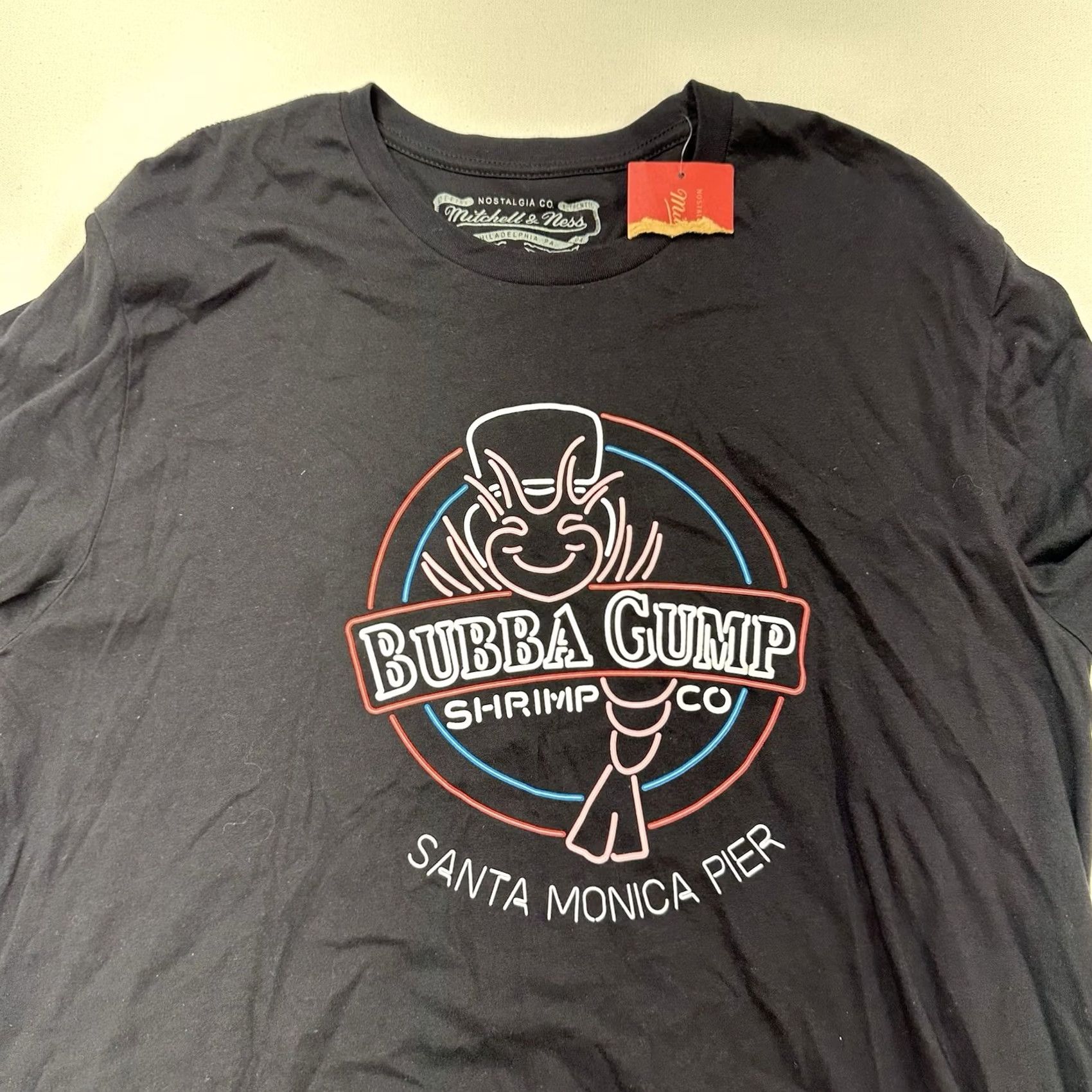 Mitchell & Ness Mitchell & Ness Bubba Gump Shrimp Neon Graphic Black Shirt Mens XL NWT Size US XL / EU 56 / 4 - 3 Thumbnail