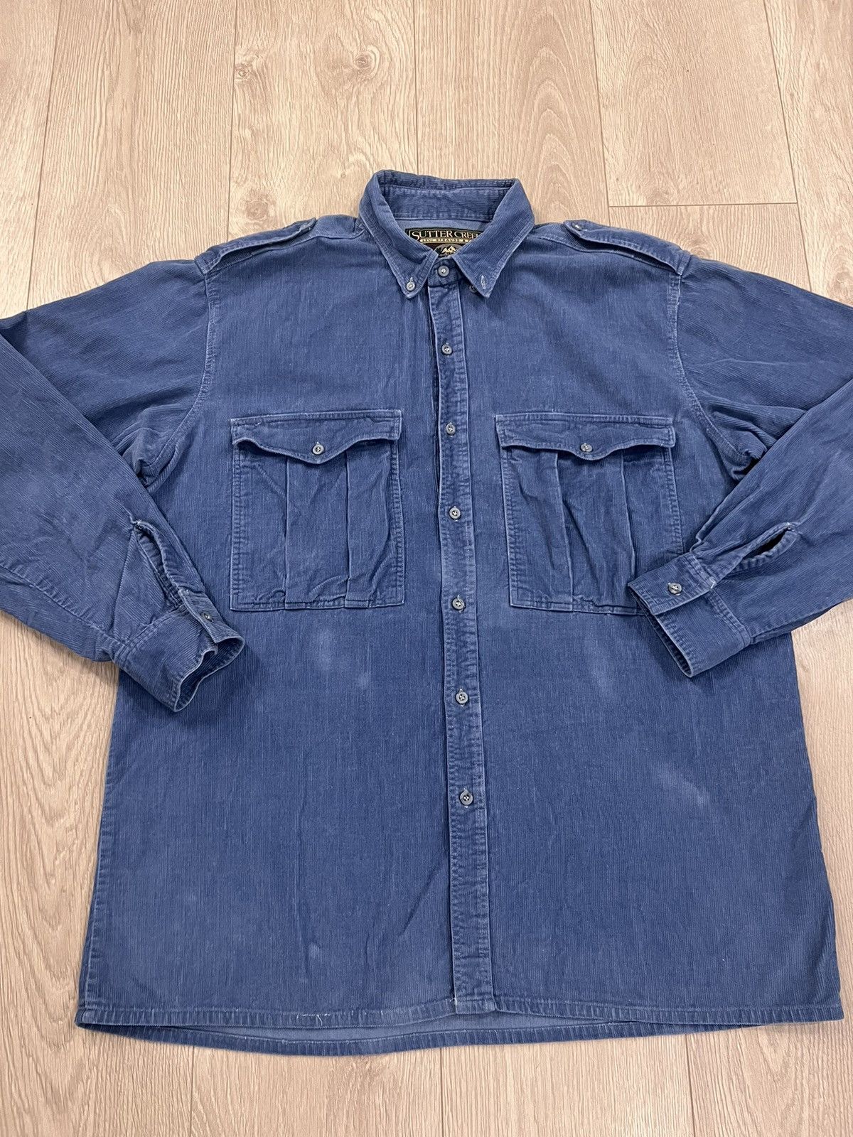 Levi's × Vintage Vintage 80s Corduroy Button Up Shirt Levis Strauss Stutter Size US L / EU 52-54 / 3 - 1 Thumbnail
