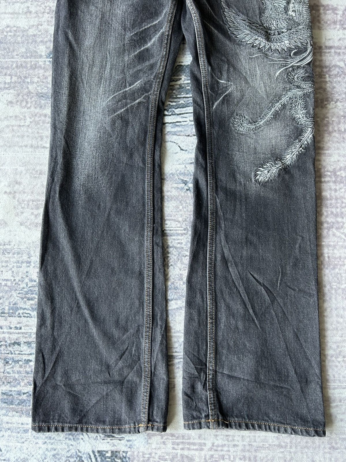 Y2K Dragon Embroidery Japan Jeans