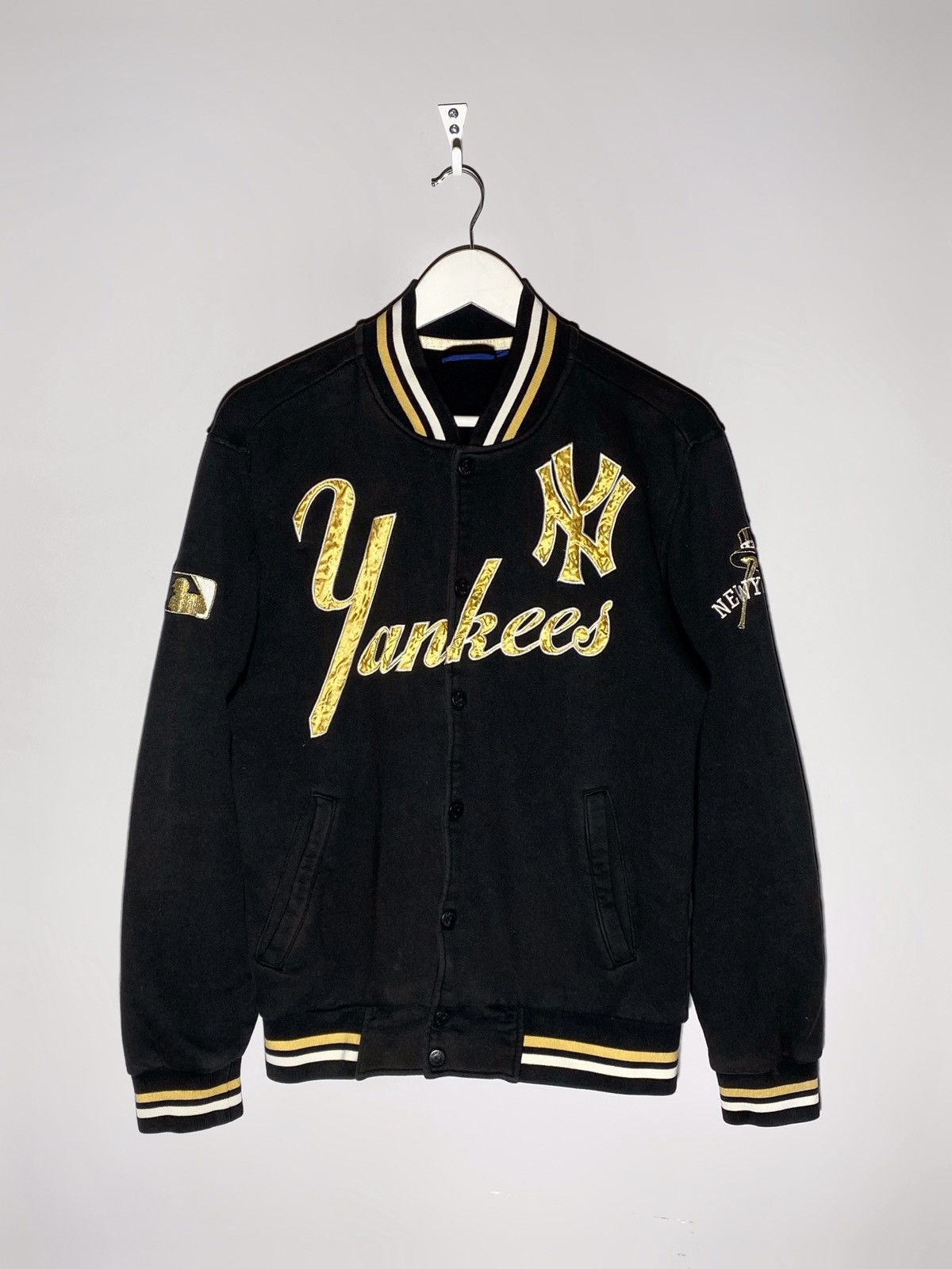 New York Yankees × Vintage Vintage 2000s New York Yankees MLB Majestic Bomber Jacket Size US S / EU 44-46 / 1 - 1 Thumbnail