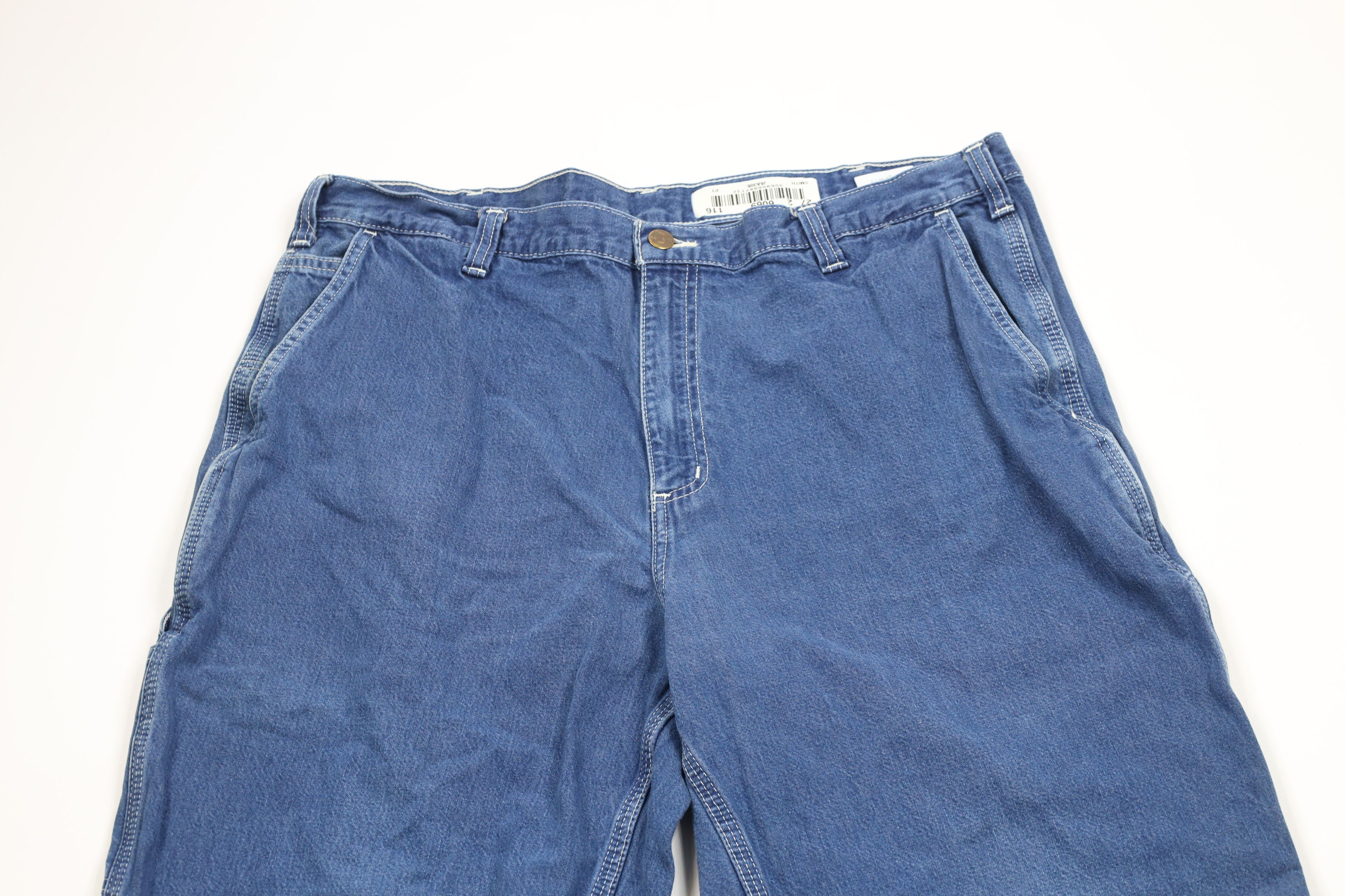 Carhartt × Vintage Vintage Carhartt Spell Out Wide Leg Dungaree Denim Jeans Size US 38 / EU 54 - 2 Thumbnail