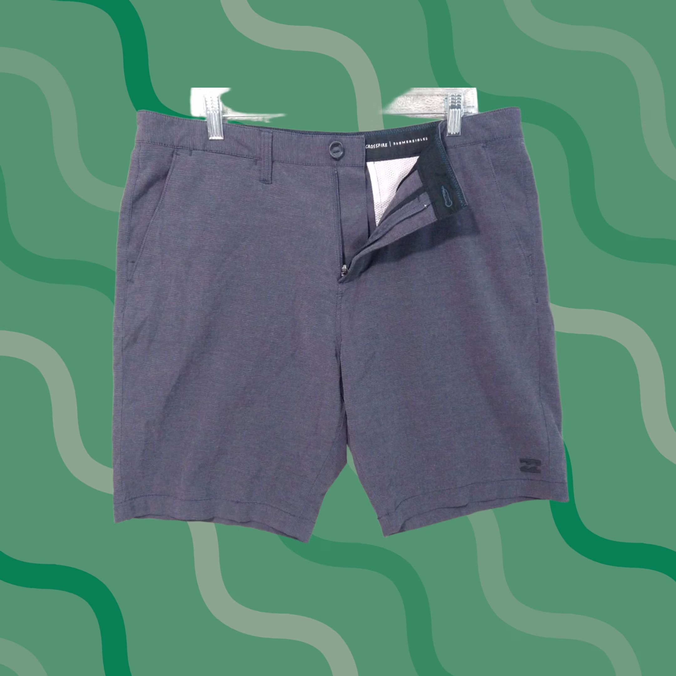 Billabong Billabong Shorts Mens 36 x 9 Board Shorts Gray Submersibles Crossfire Beach Vintage: No Size US 36 / EU 52 - 1 Thumbnail