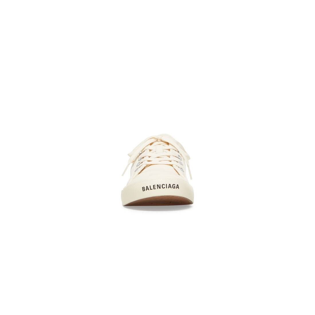 Balenciaga o1mt1gz0225 Paris Low Top Sneakers in Cream Size US 10 / IT 40 - 3 Thumbnail
