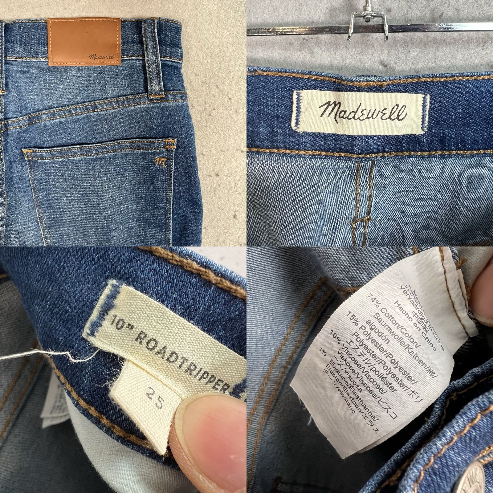 Madewell VINTAGE Madewell Jeans Skinny Adults 25 Blue High Rise 10” Roadtripper Medium Wash Stretch Comfort Womens Size 26" / US 2 / IT 38 - 8 Thumbnail