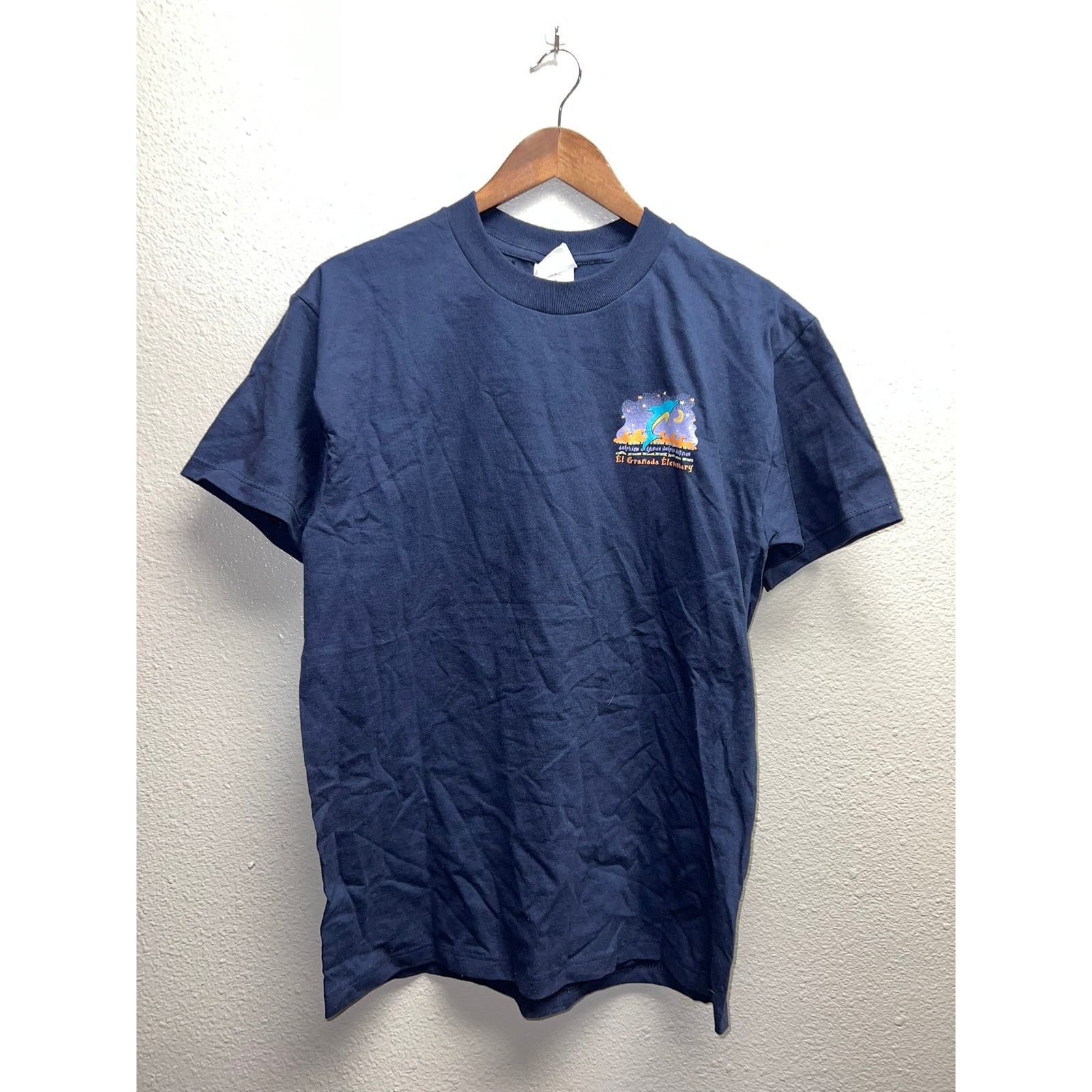 Jerzees Vintage Dolphin Shirt El Granada Elementary Dolphins Tee 90s Size US M / EU 48-50 / 2 - 1 Thumbnail