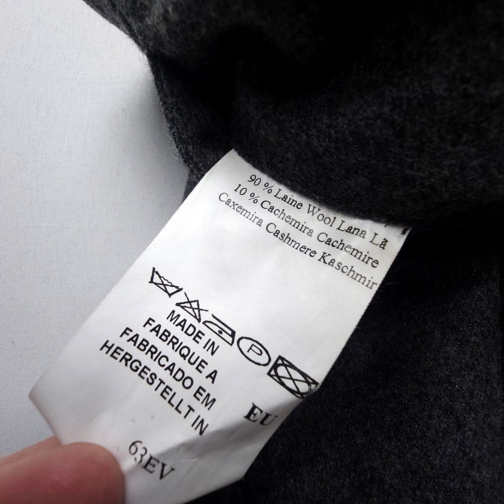 Vintage Et Vous Paris Wool Cashmere Crop Dress Pants Trousers 36 EU (USA 4) Gray Stripe Dress Pants Womens Regular Gray Cotton? Size 27" / US 4 / IT 40 - 5 Thumbnail
