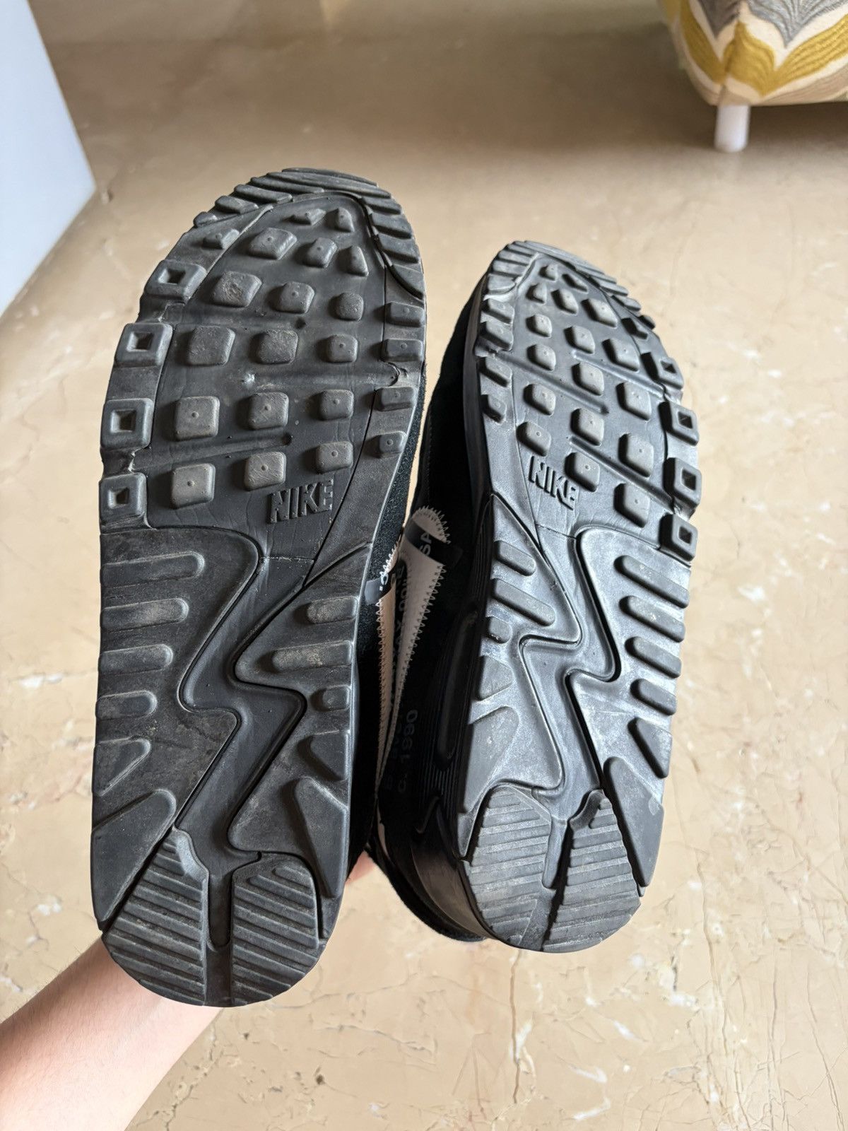 Nike × Off-White Nike Off White Air Max 90 Black Size US 9.5 / EU 42-43 - 8 Thumbnail