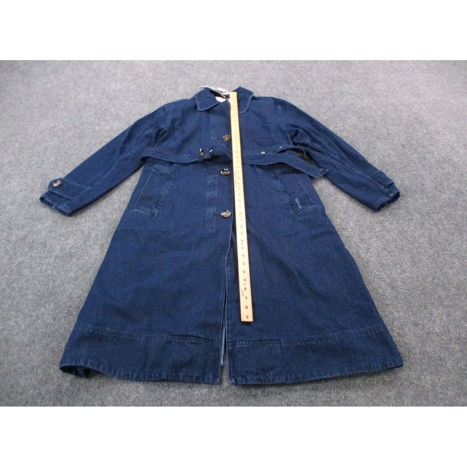 Barbour Barbour Jacket Womens 10 Blue Denim Trench Coat Belted NEW Shirt Jacket Womens 10 Blue Denim Barbour Trench Coat Belted Size 32" / US 10 / IT 46 - 3 Thumbnail