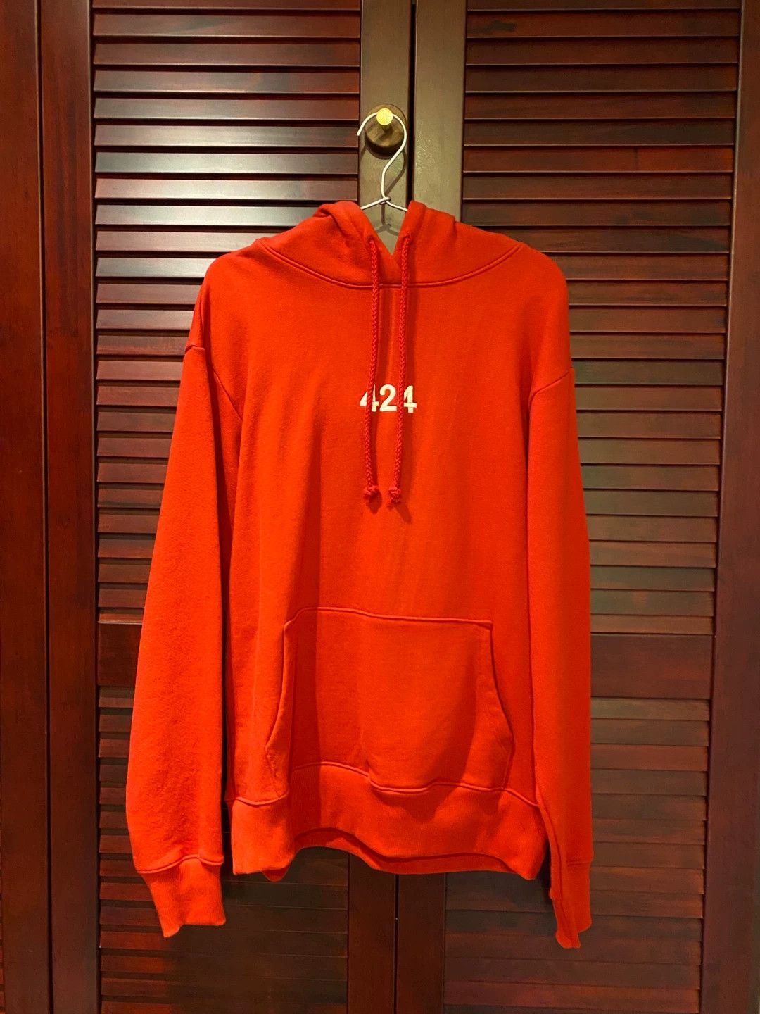 424 Red 424 Logo Embroidered Hoodie Size US M / EU 48-50 / 2 - 1 Thumbnail